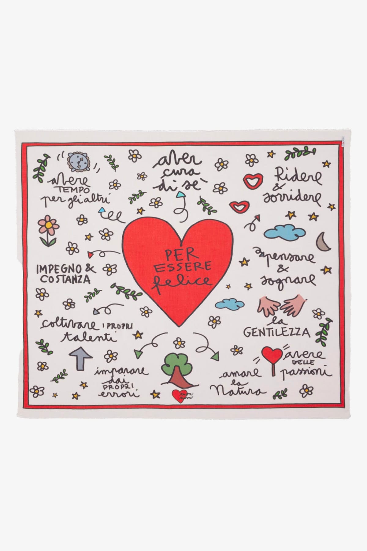 FALIERO SARTI FOULARD-SCIARPA-NASTRO  STAMPATA / UNICA Stola quadrata stampata Faliero Sarti To Be Happy