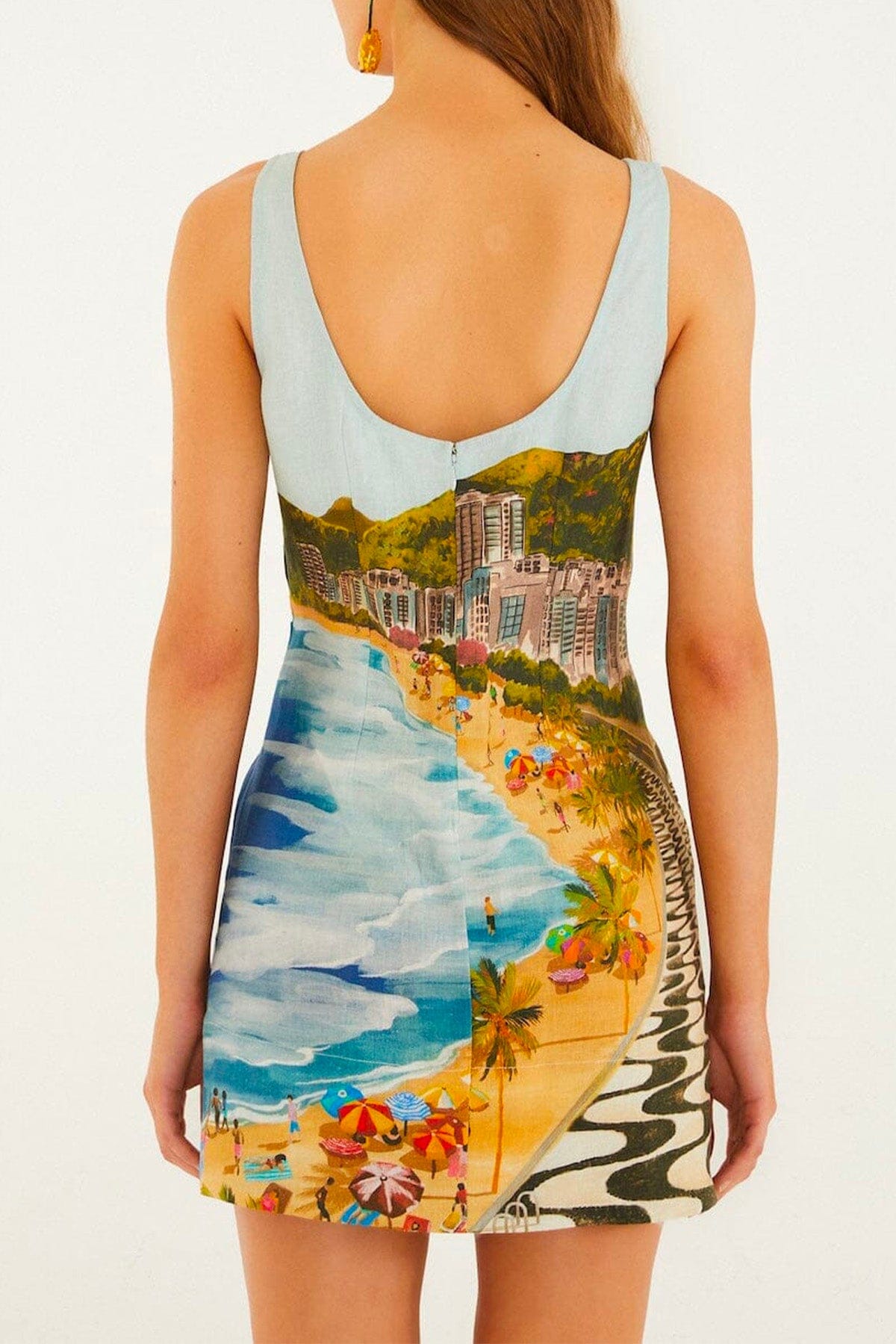 FARM RIO ABITO  Copacabana beach multicolor mini dress Farm Rio