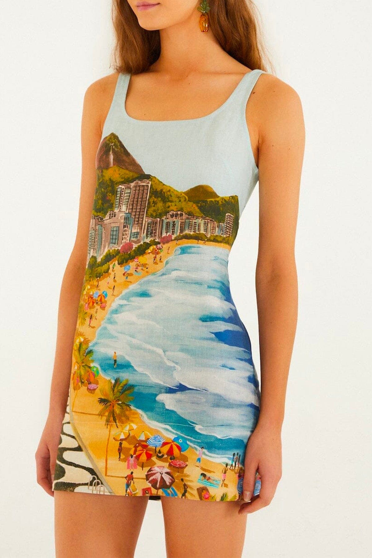 FARM RIO ABITO  Copacabana beach multicolor mini dress Farm Rio