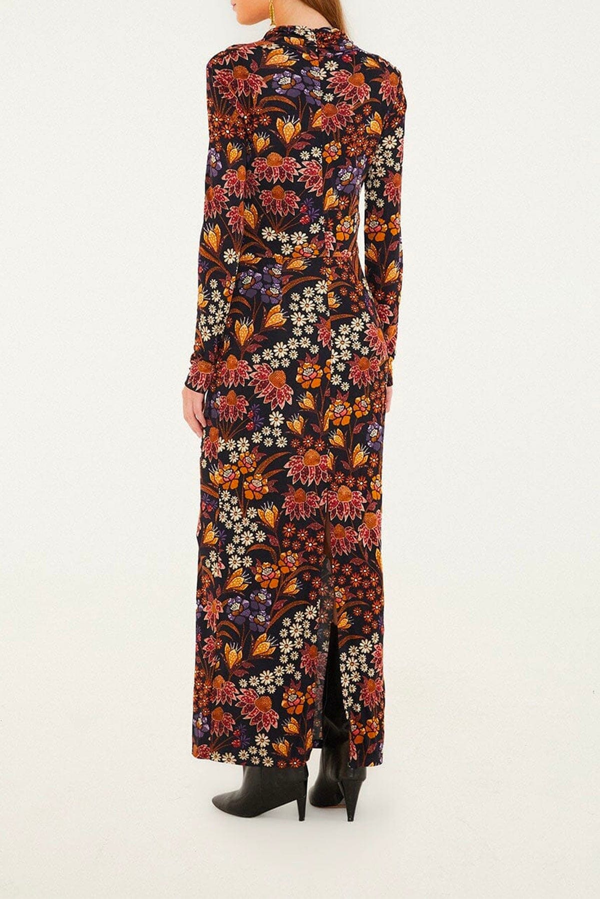 FARM RIO ABITO  Lili Black long sleeve maxi dress Farm Rio