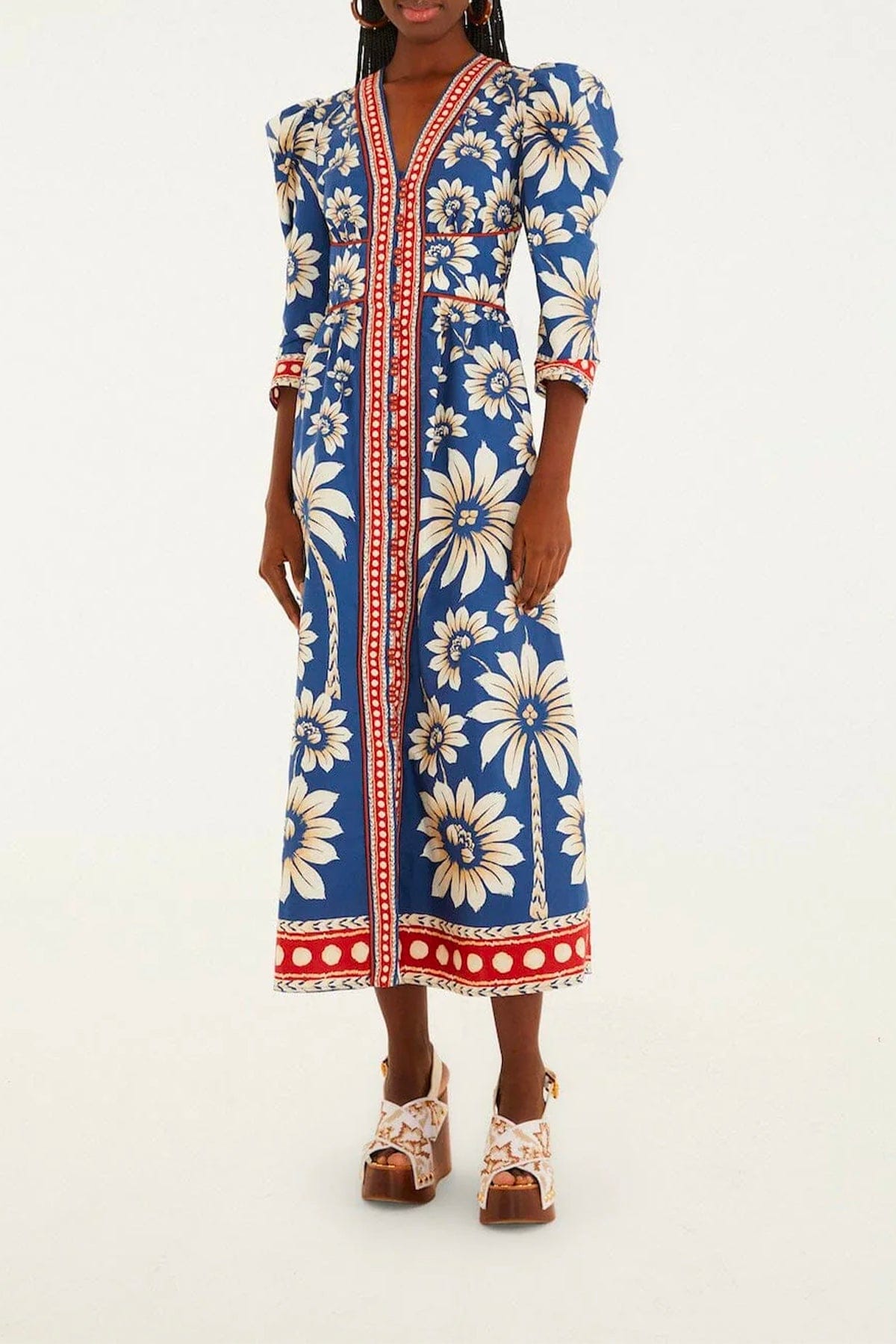 FARM RIO ABITO  Luna blue maxi dress Farm Rio