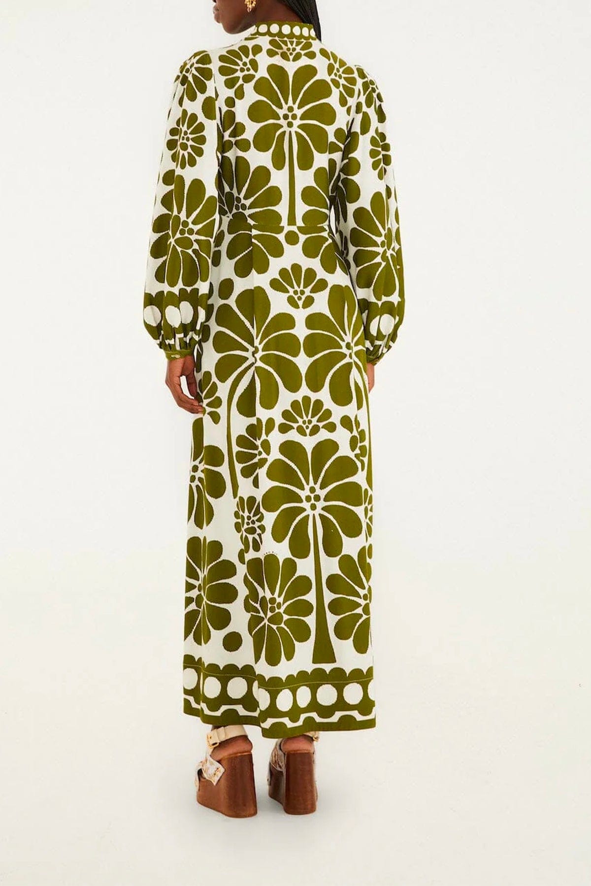 FARM RIO ABITO  Palermo green maxi dress Farm Rio