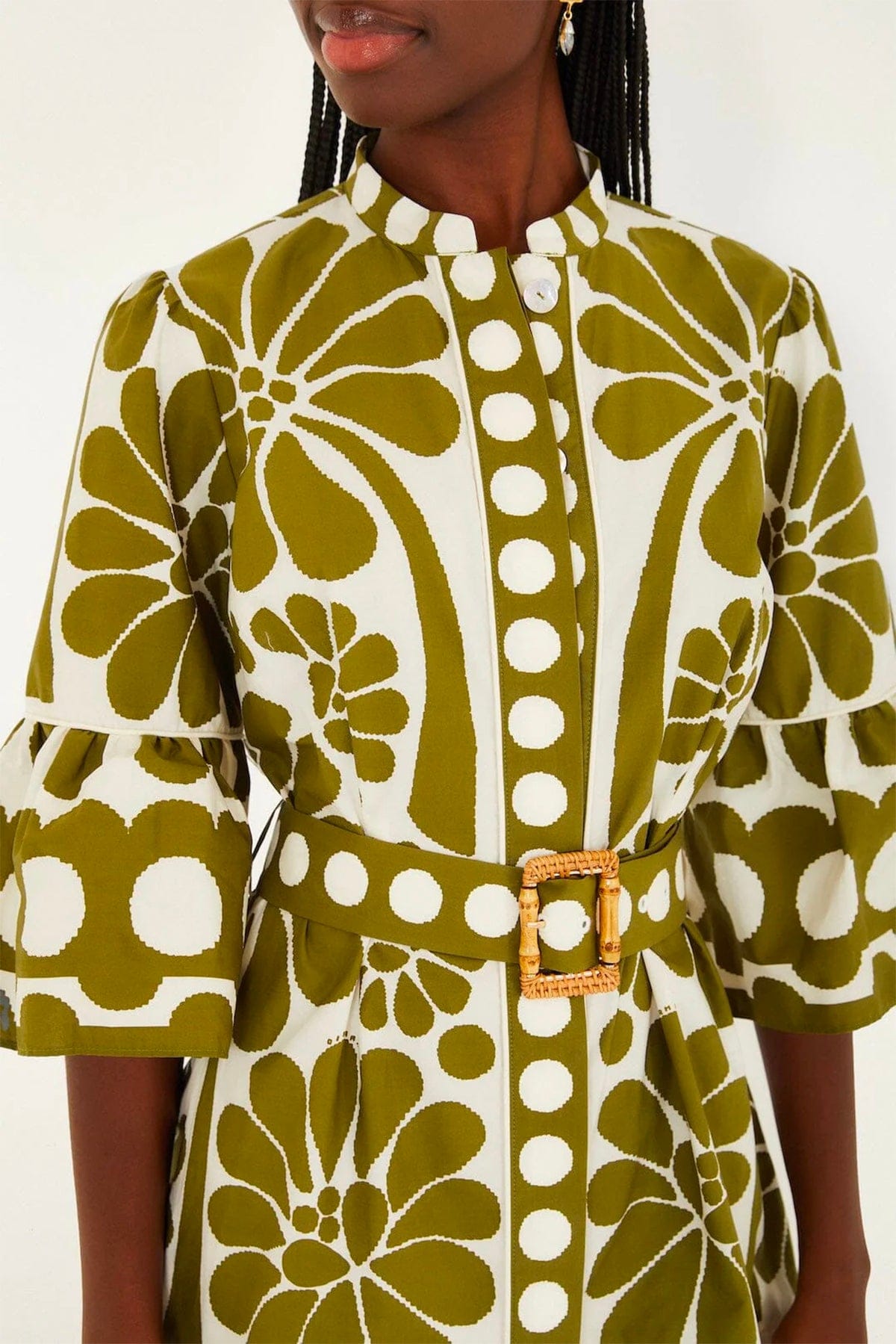 FARM RIO ABITO  Palermo green mini dress Farm Rio