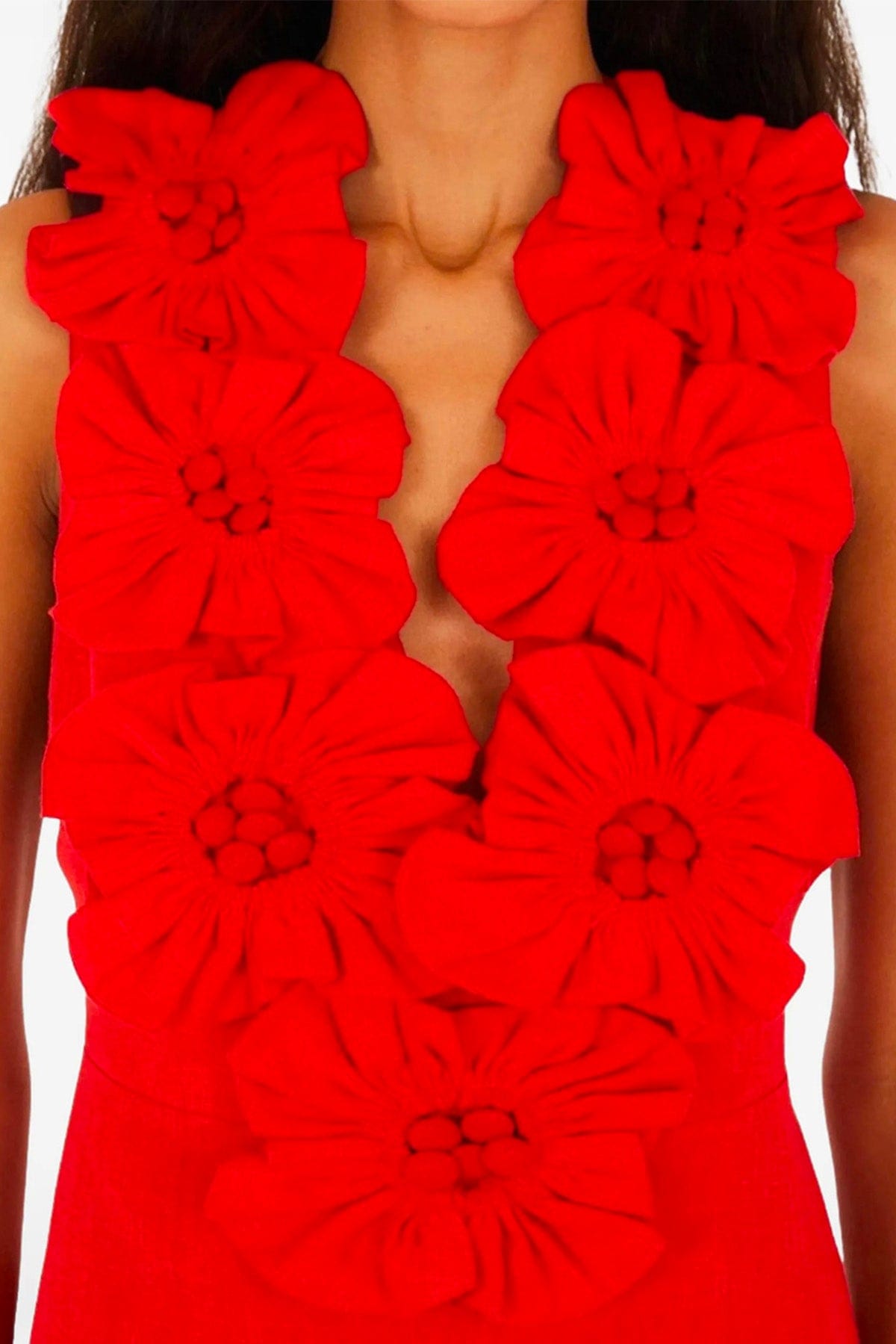 FARM RIO ABITO  Red sleeveless midi dress Farm Rio