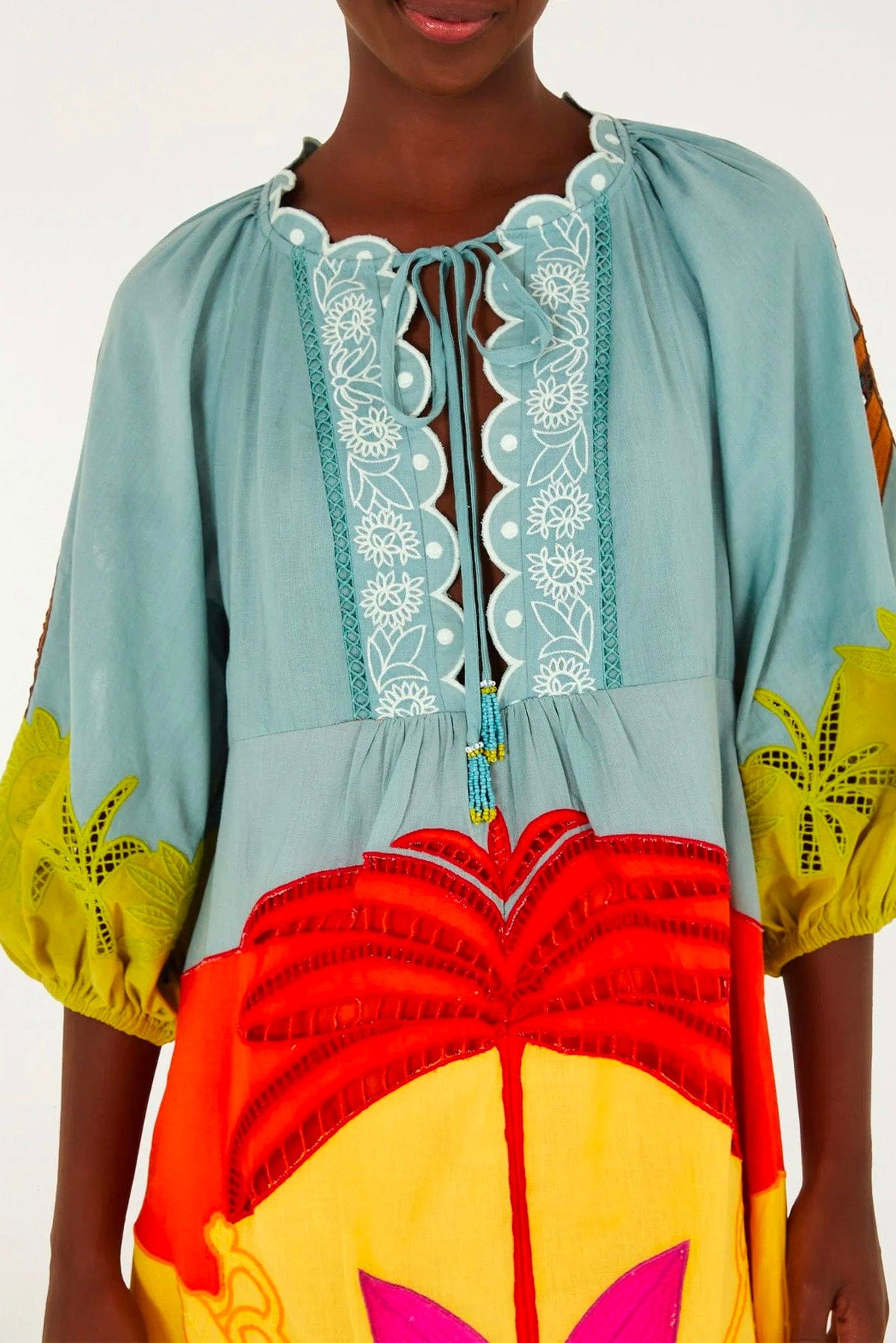 FARM RIO ABITO  Usiacuri multicolor richelieu maxi dress Farm Rio