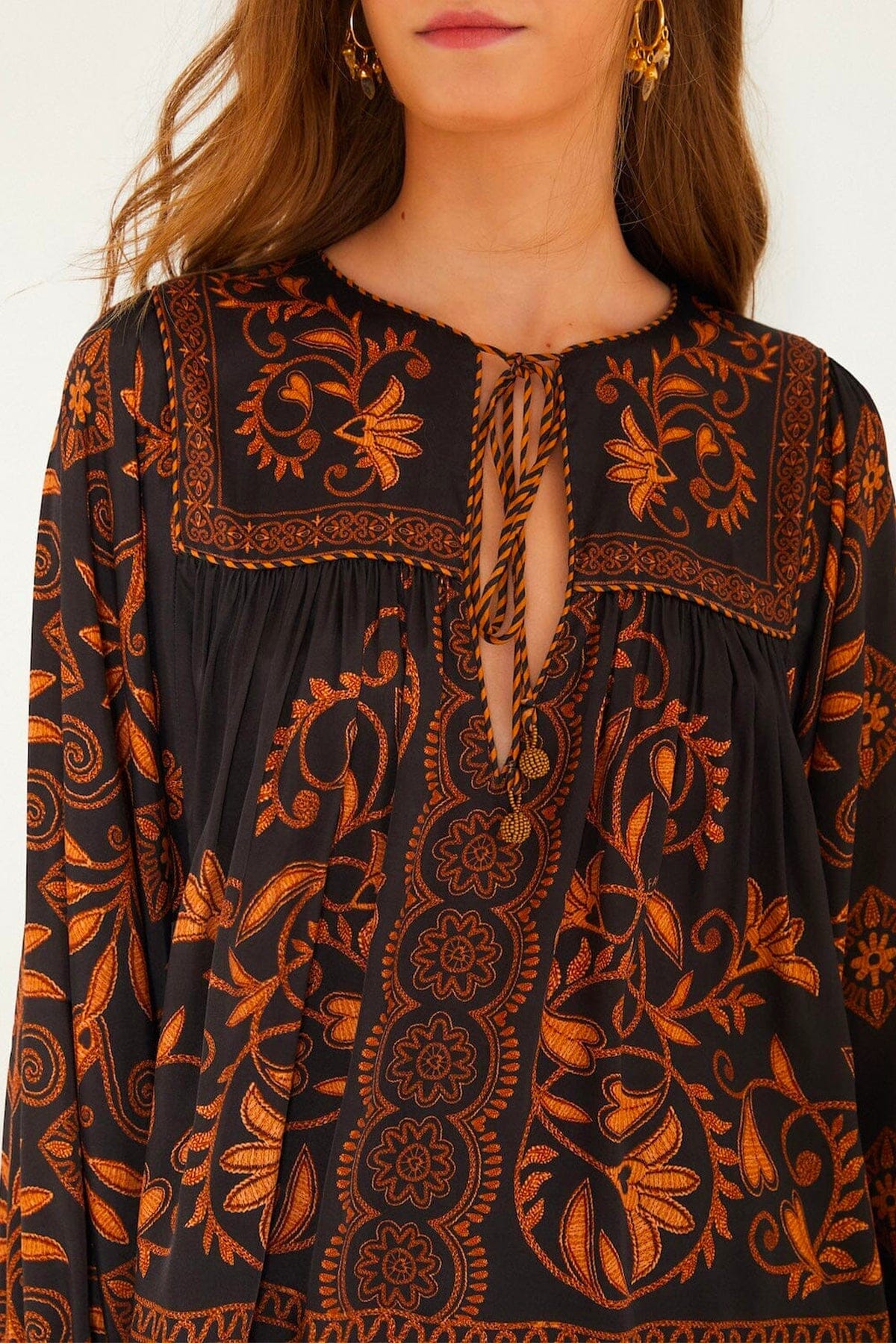 FARM RIO BLUSA Cornely ainika black blouse Farm Rio