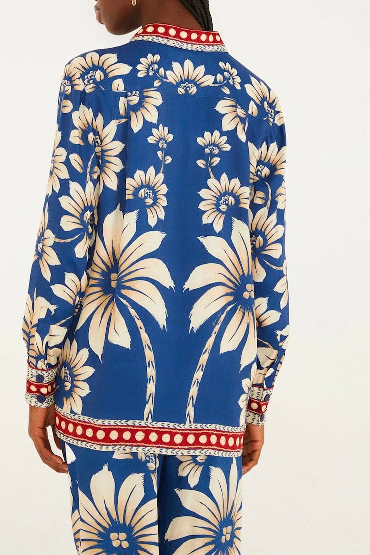 FARM RIO CAMICIA  Luna blue pajama shirt Farm Rio