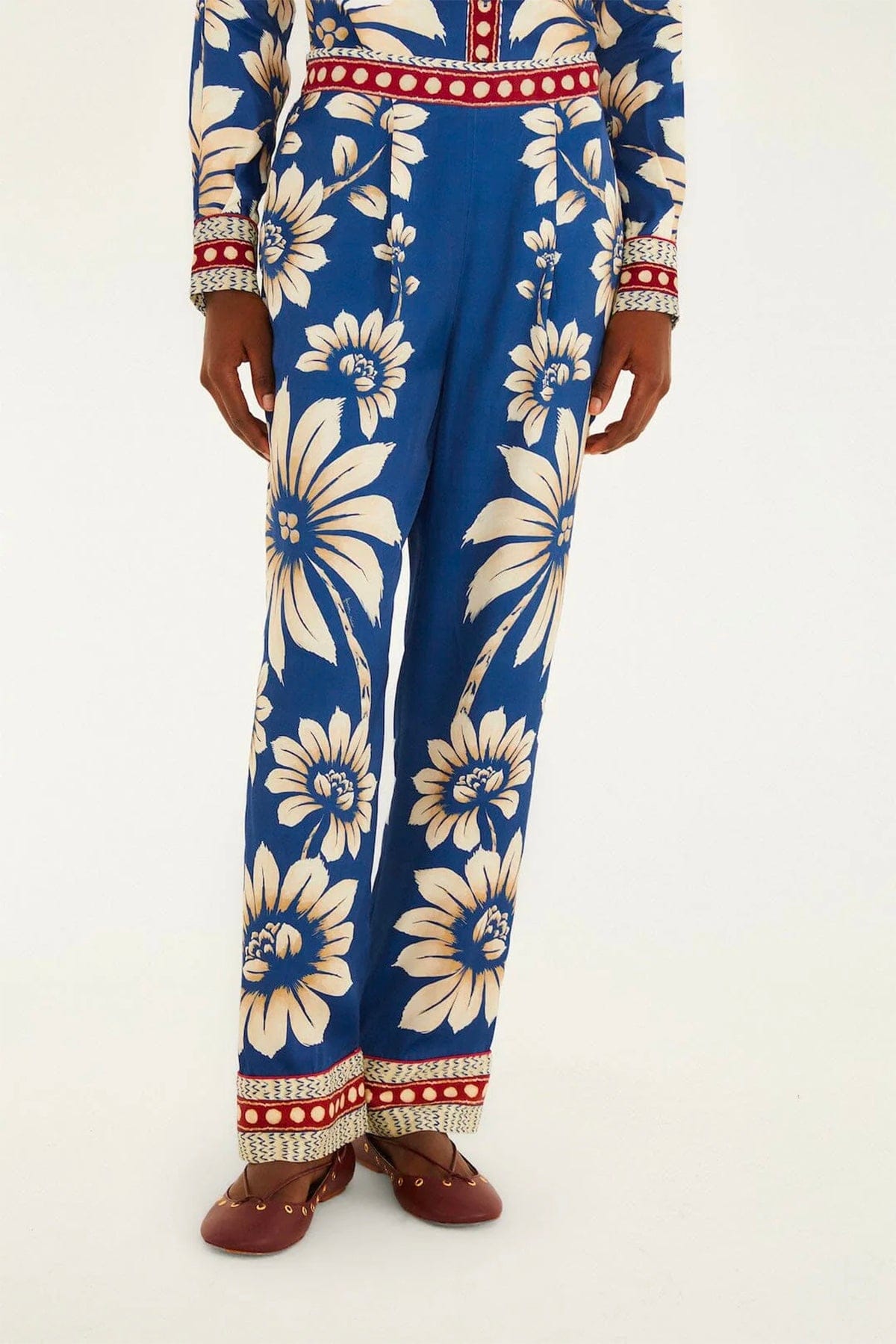 FARM RIO CAMICIA  Luna blue pajama shirt Farm Rio