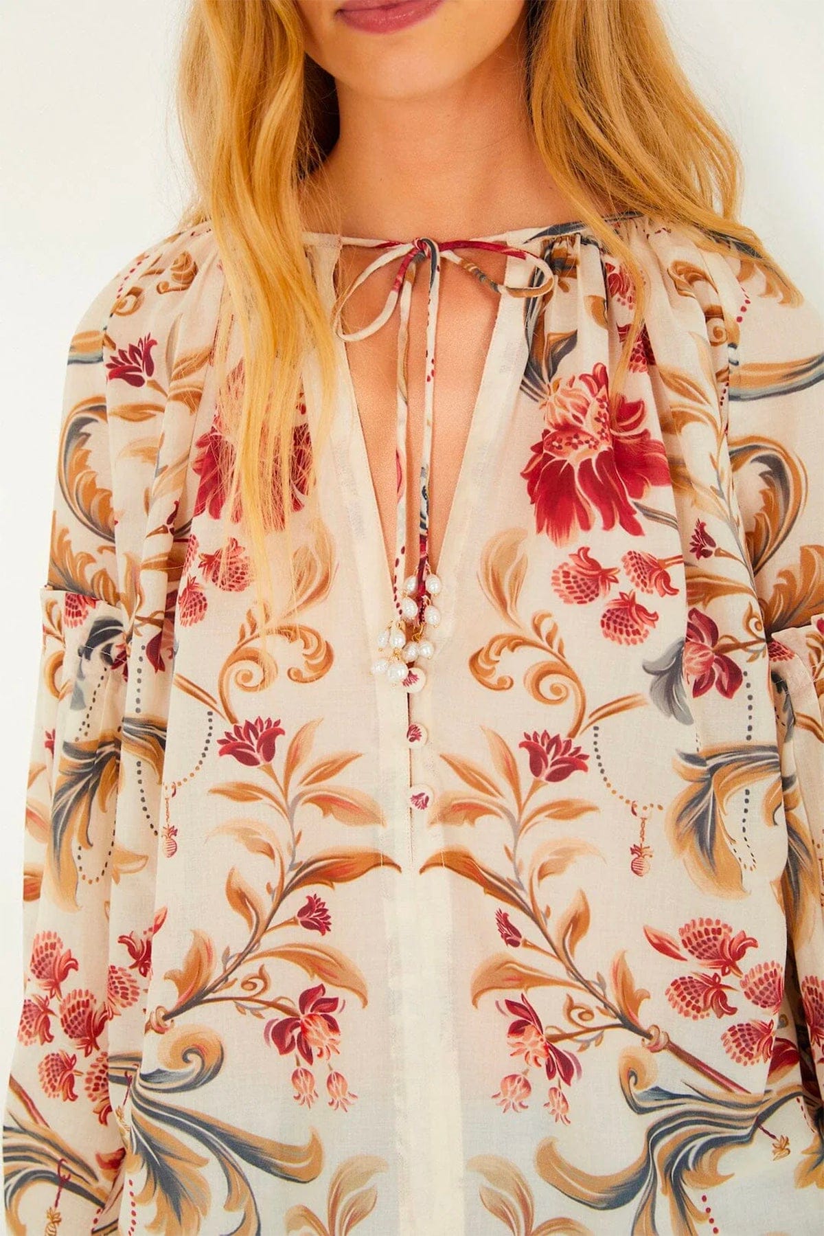 FARM RIO CAMICIA  Royal garden sand blouse Farm Rio