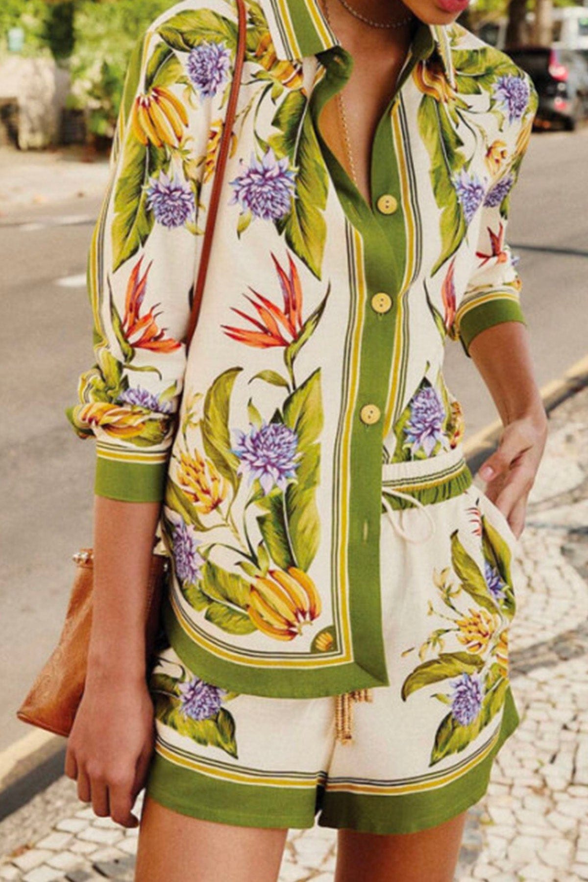FARM RIO CAMICIA  Tropical scarf sand shirt camicia Farm Rio