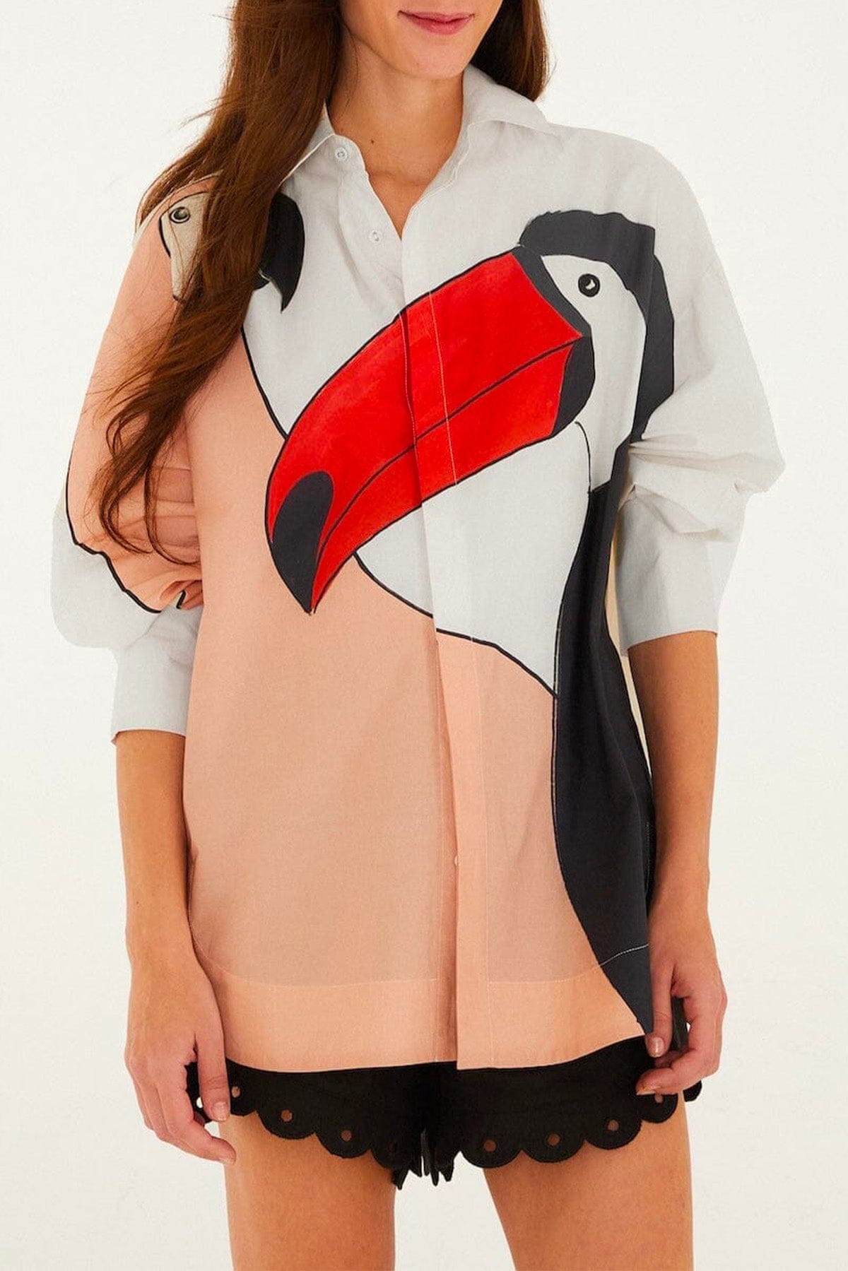 FARM RIO CAMICIA  TUCANO / XXS Graphic birds shirt Farm Rio
