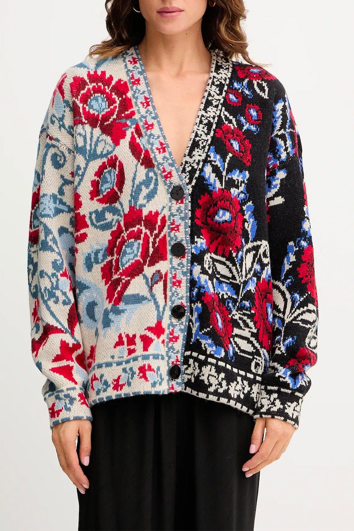 FARM RIO CARDIGAN  Cardigan in maglia over donna fiorato Farm Rio