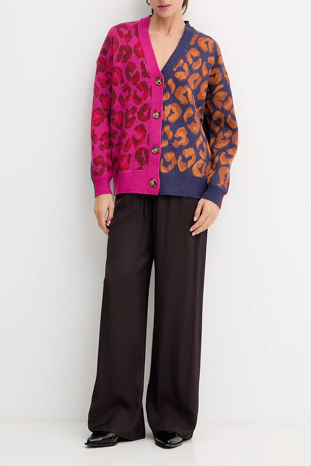 FARM RIO CARDIGAN  Cardigan multicolor donna in lana Farm Rio