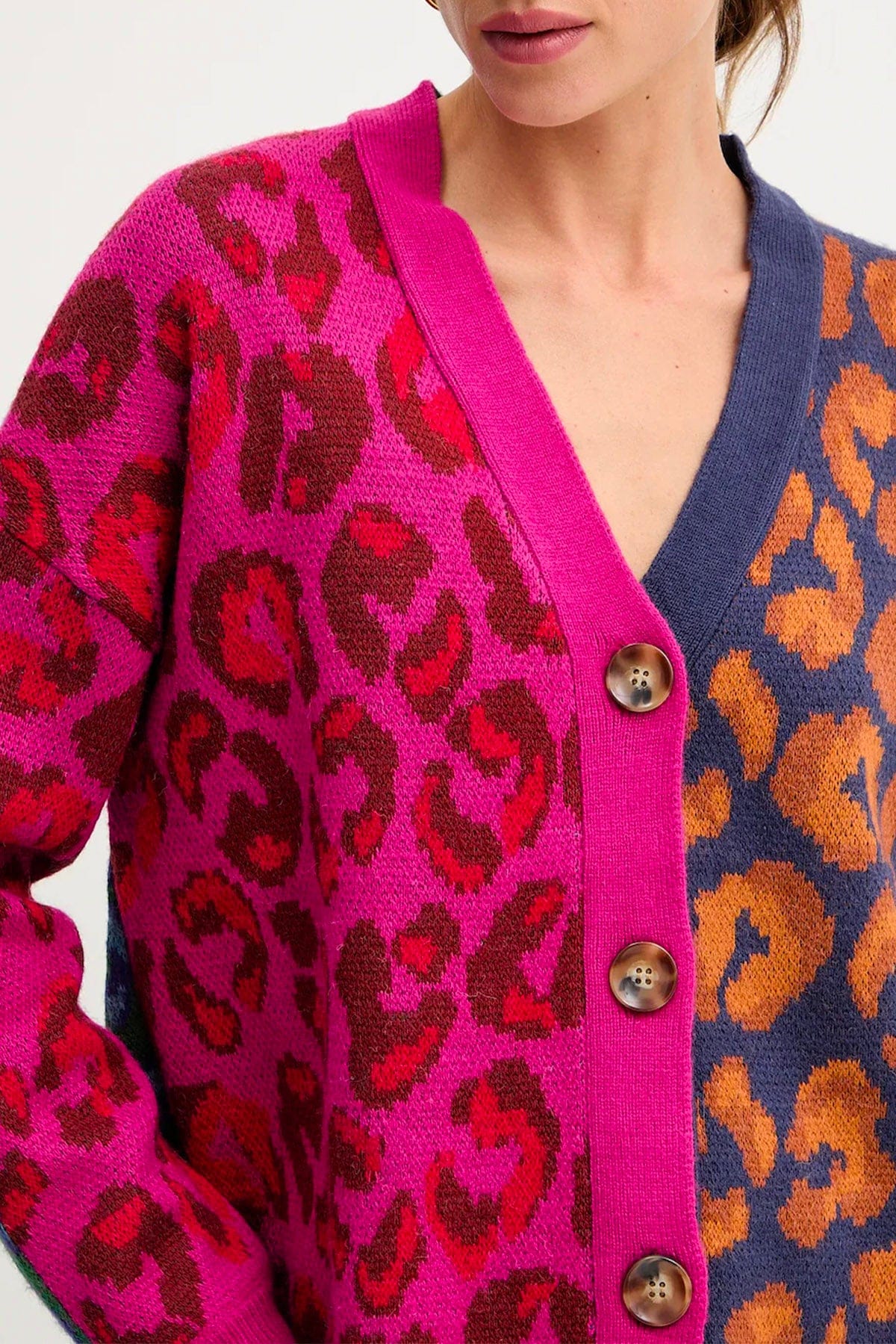 FARM RIO CARDIGAN  Cardigan multicolor donna in lana Farm Rio