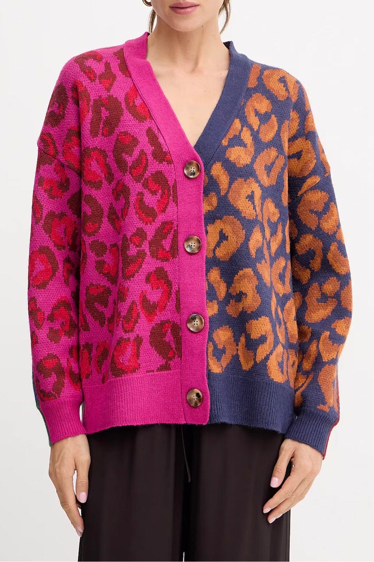 FARM RIO CARDIGAN  MULTICOLOR / XXS Cardigan multicolor donna in lana Farm Rio
