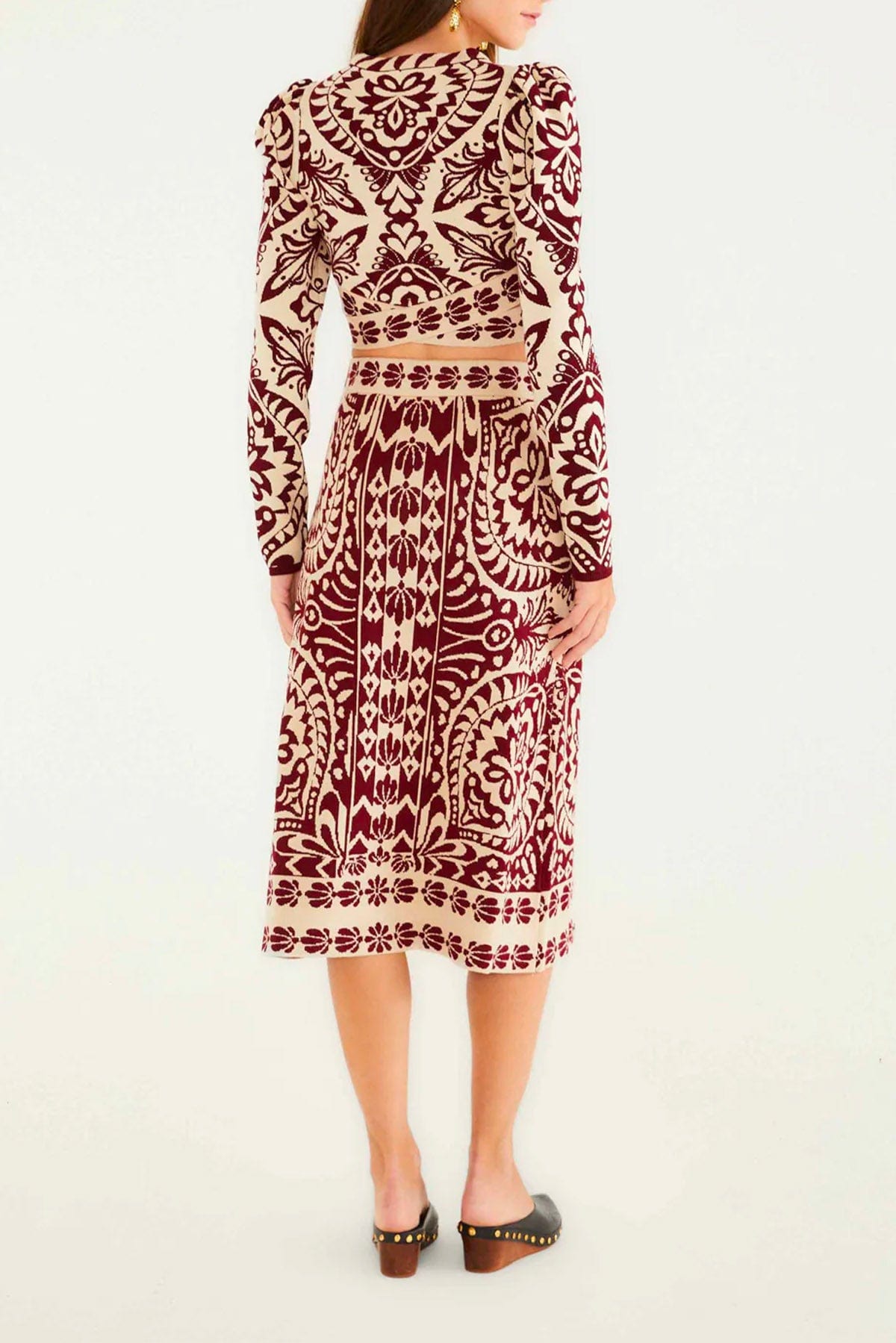 FARM RIO GONNA  FONDO BIANCO / XXS Gonna in maglia fantasia pineapple Farm Rio