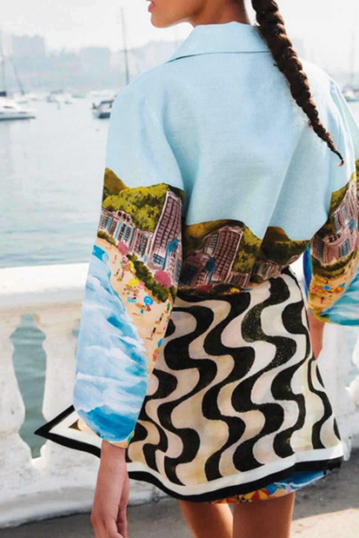 FARM RIO KIMONO Copacabana beach multicolor long sleeve kimono Farm Rio