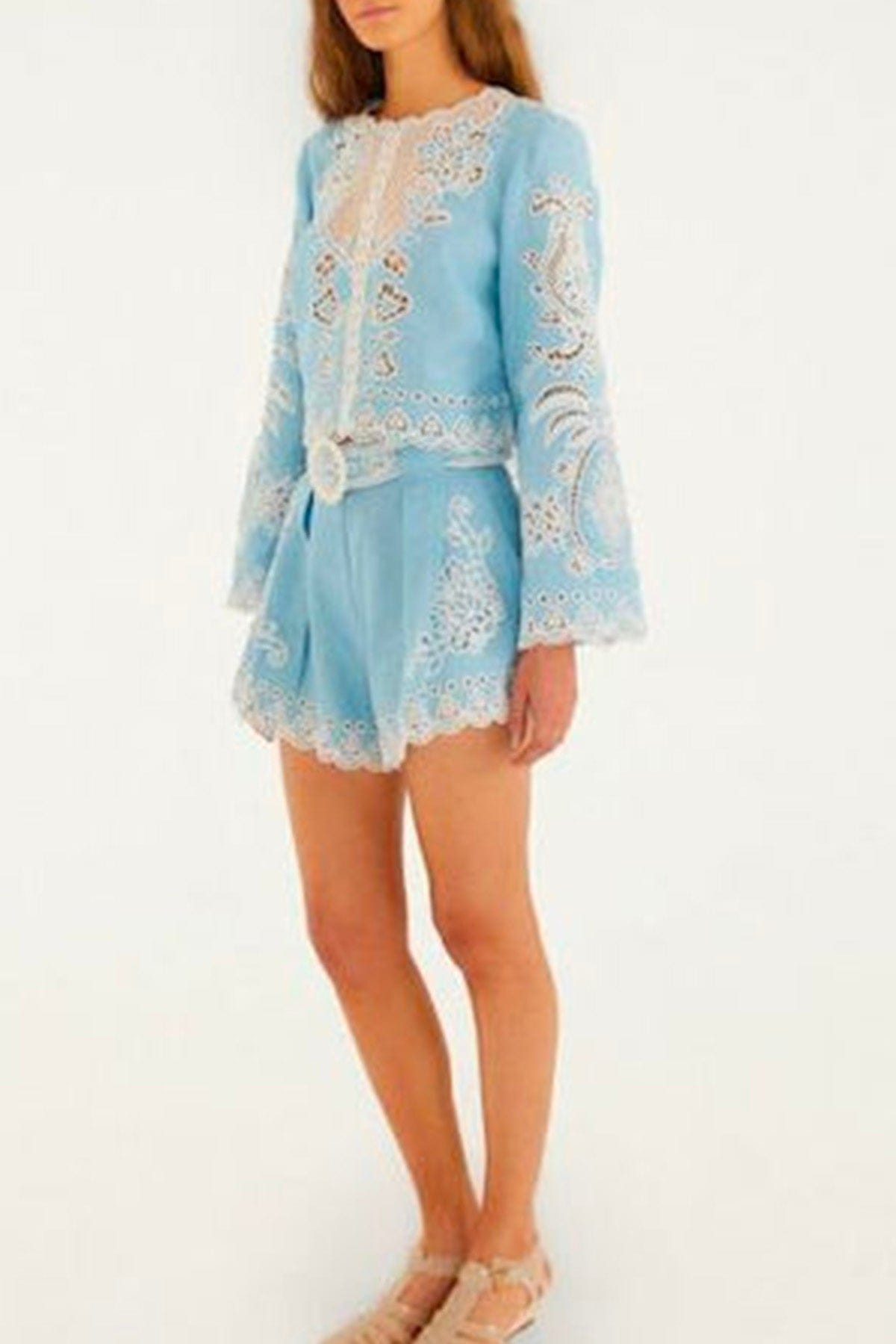 FARM RIO PANTALONE CORTO  Romantic richelieu shorts farm Rio