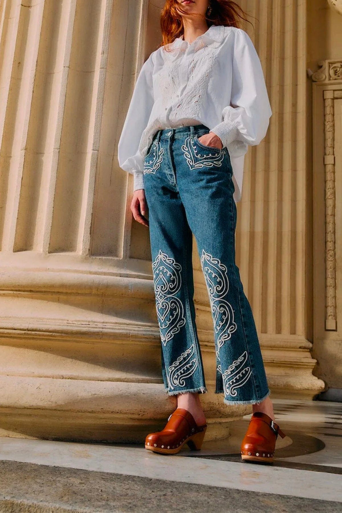 FARM RIO PANTALONE IN DENIM  BLUE JEANS / 23 Denim cornely pants Farm Rio