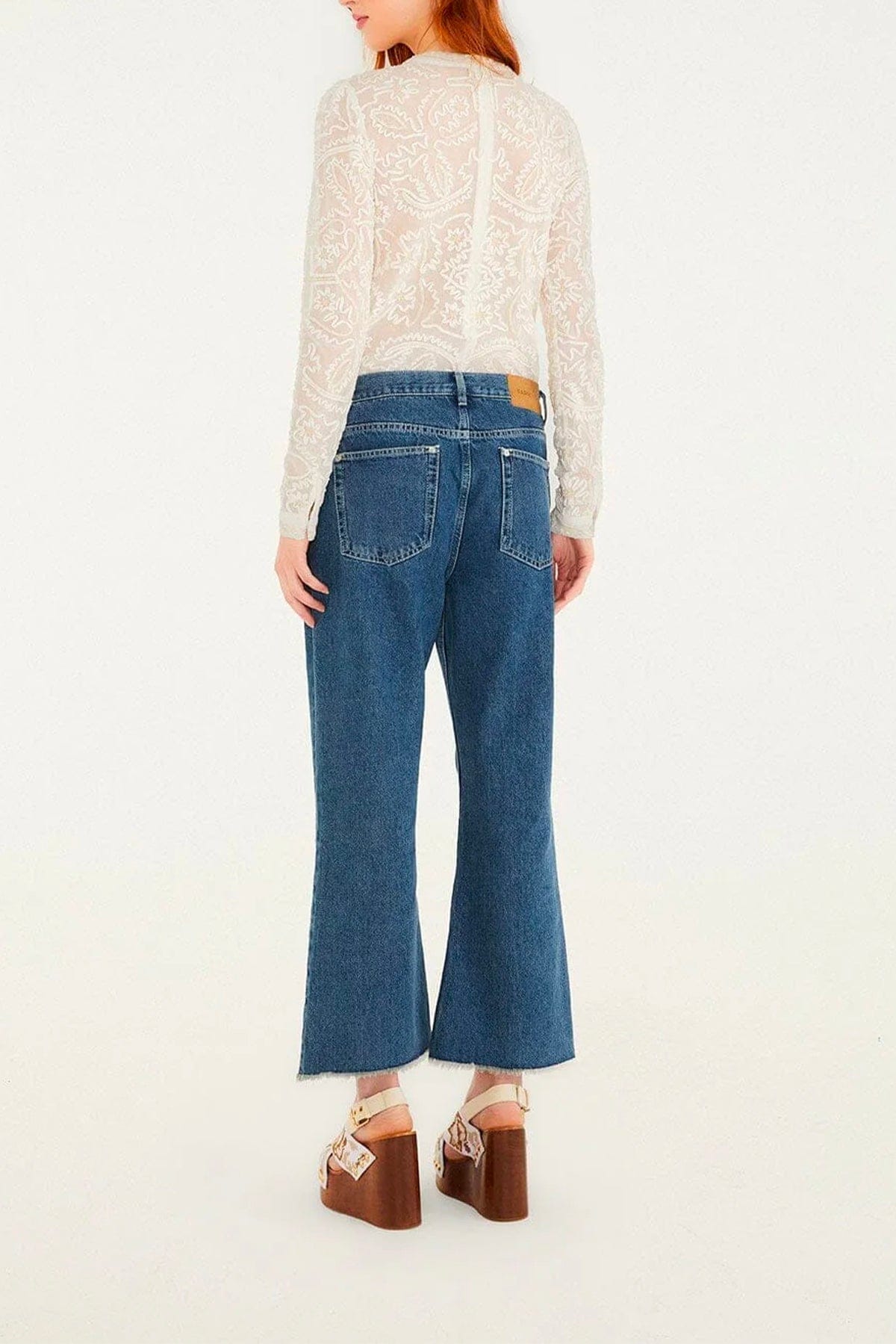 FARM RIO PANTALONE IN DENIM  Denim cornely pants Farm Rio