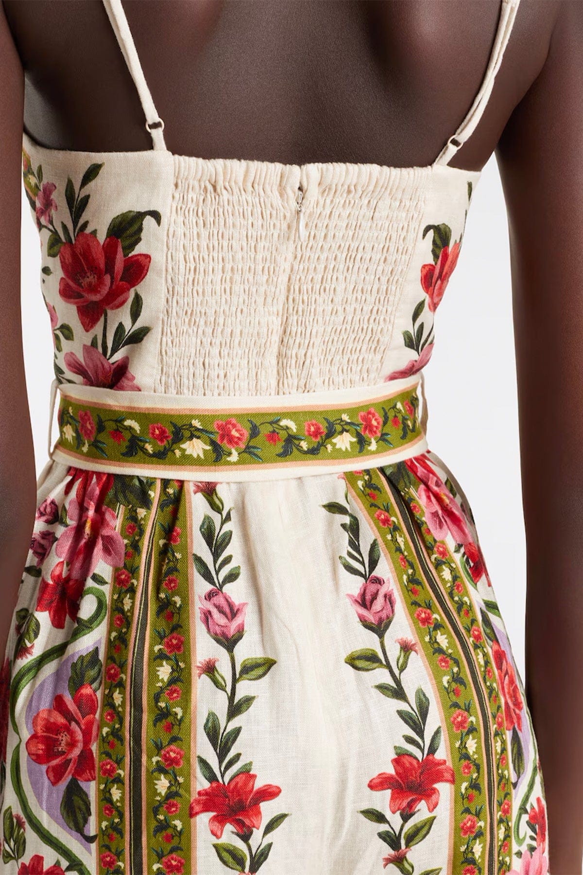 FARM RIO TUTA SALOPETTE  FLORAL PAULA BLACK / XXS Wonder rio sand sleeveless maxi jumpsuit Farm Rio
