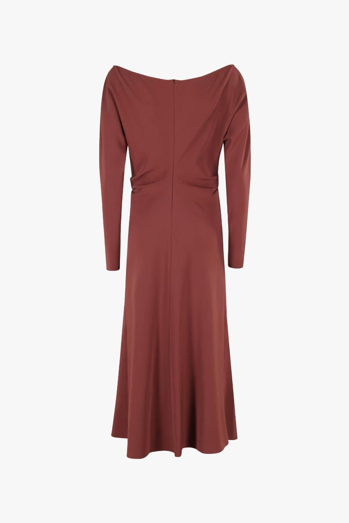 FEDERICA TOSI ABITO  MATTONE / 36 Abito con scollo a barca color mattone Federica Tosi