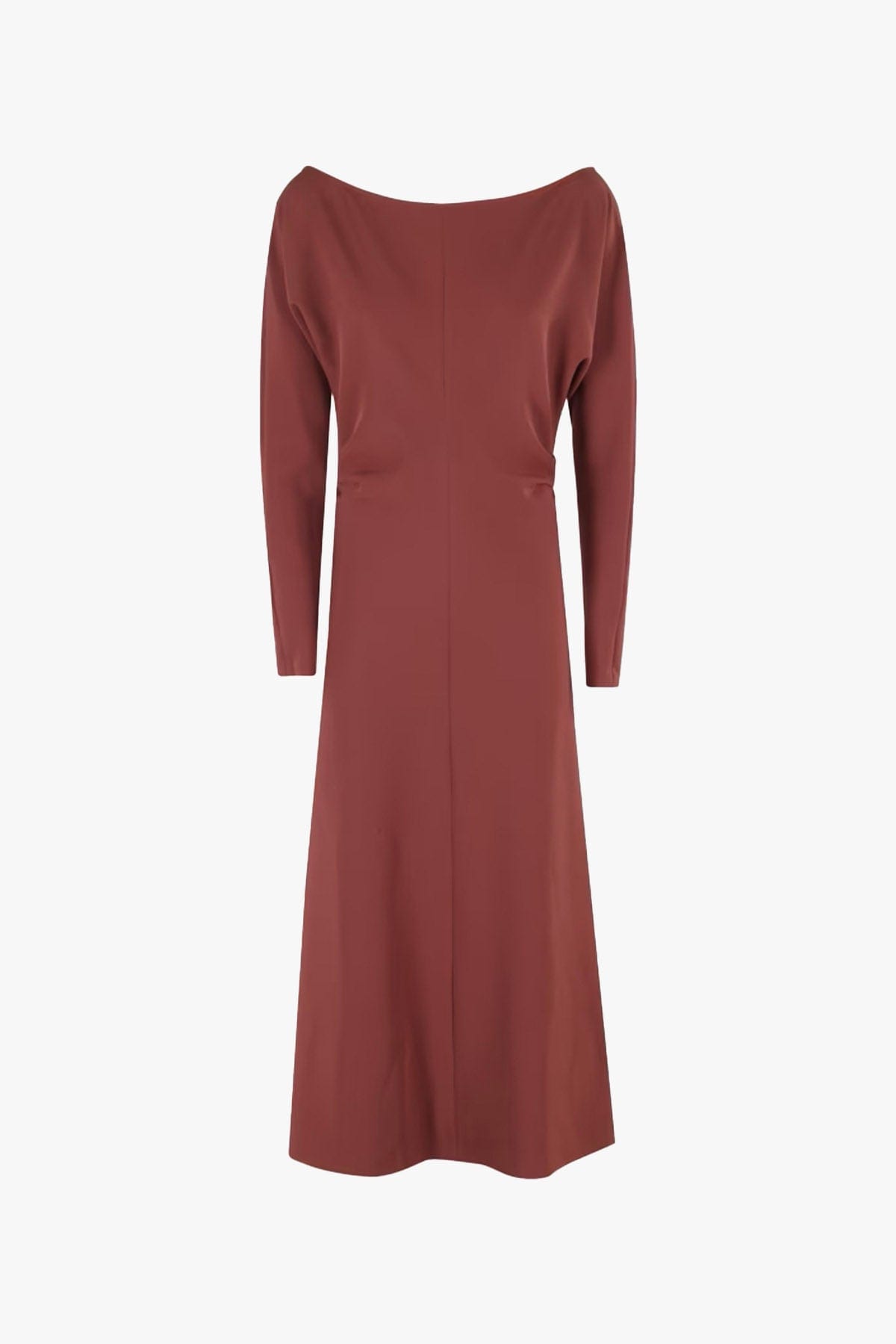 FEDERICA TOSI ABITO  MATTONE / 36 Abito con scollo a barca color mattone Federica Tosi