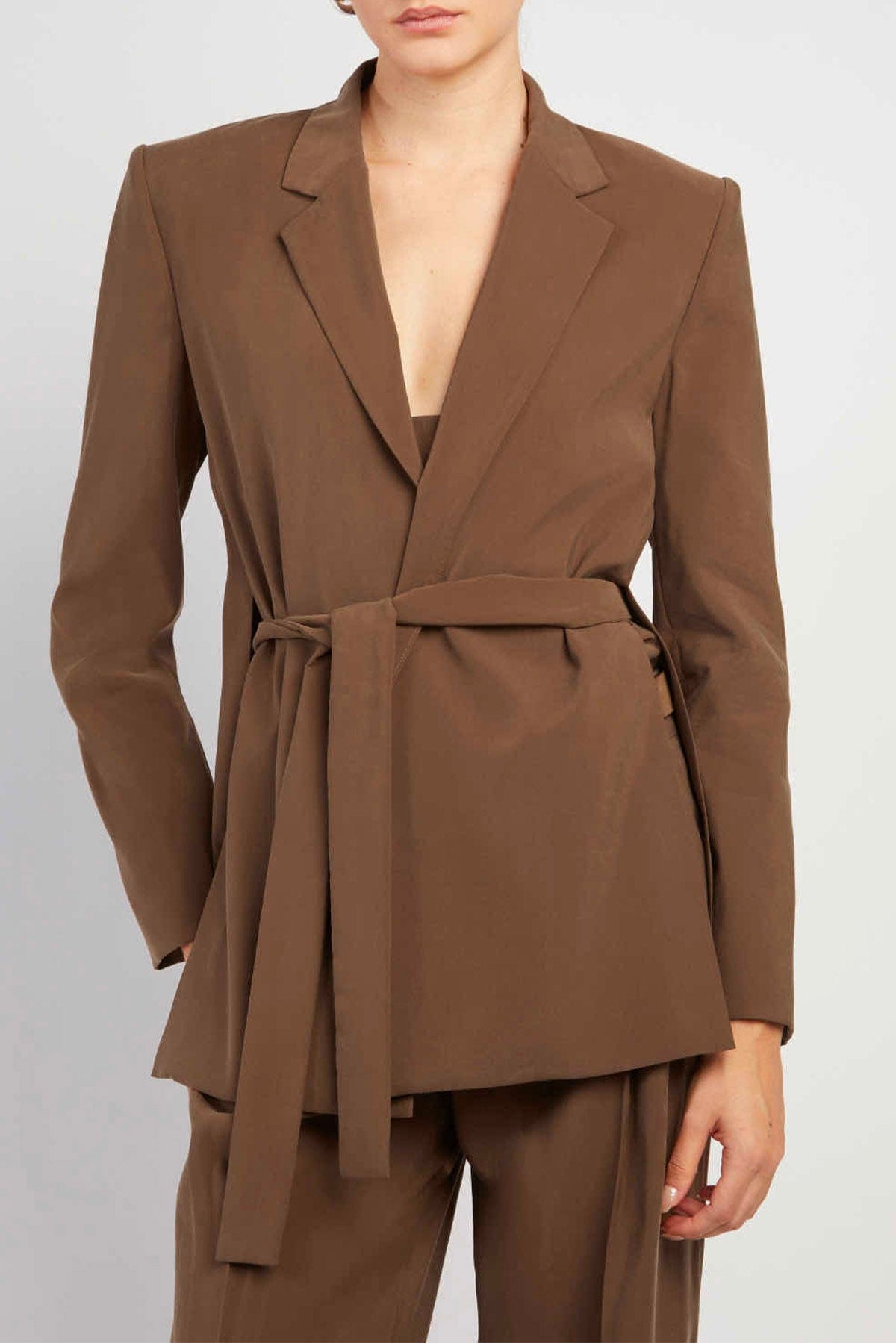 FEDERICA TOSI GIACCA  CACAO / 36 Blazer con spacchi Federica Tosi