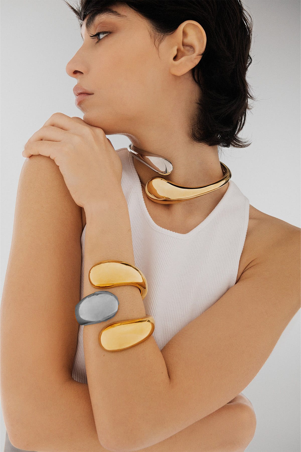 FEDERICA TOSI GIOIELLI BIGIOTTERIA  Braccialetto Isa Bicolor placcato oro 18K Federica Tosi Gioielli