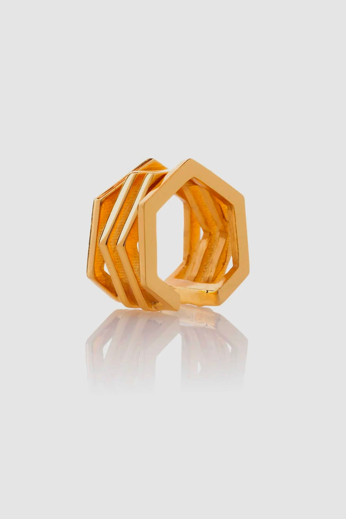 FEDERICA TOSI GIOIELLI BIGIOTTERIA  PLACCATO ORO / SM Anello geometrico Serena placcato oro 18K Federica Tosi Gioielli