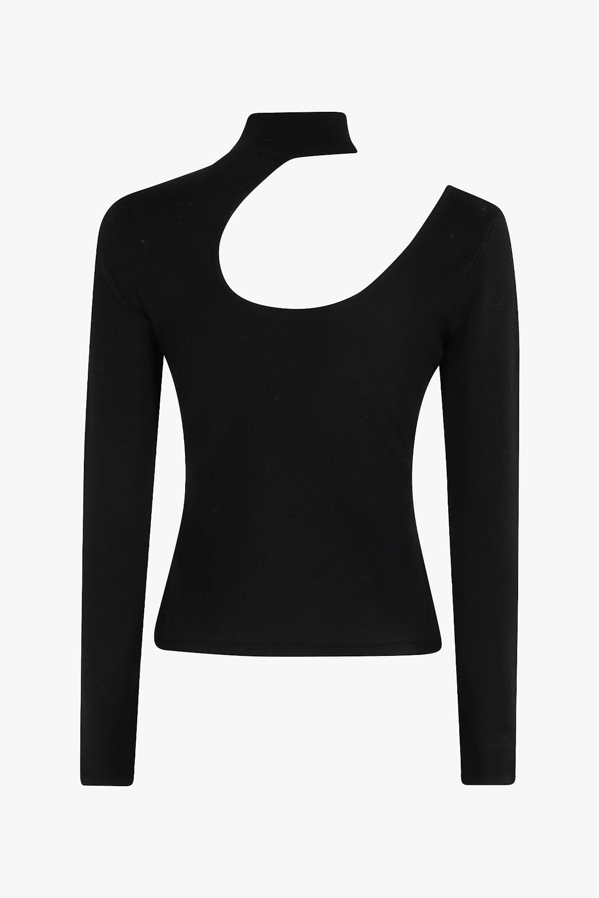 FEDERICA TOSI MAGLIA-CANOTTIERA-TOP  NERO / 36 Maglia con cut Federica Tosi