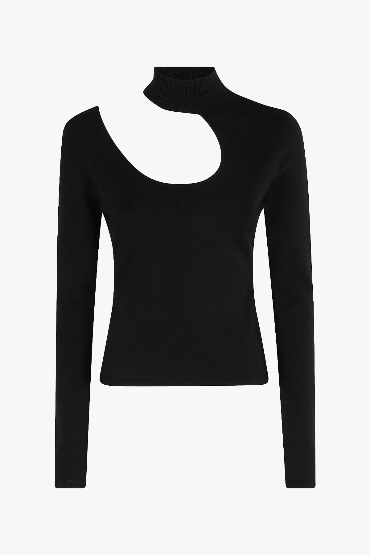 FEDERICA TOSI MAGLIA-CANOTTIERA-TOP  NERO / 36 Maglia con cut Federica Tosi