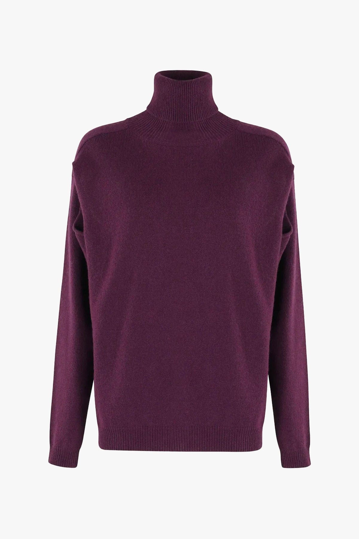 FEDERICA TOSI MAGLIA-CANOTTIERA-TOP  VIOLA / 36 Maglia cut a collo alto Federica Tosi