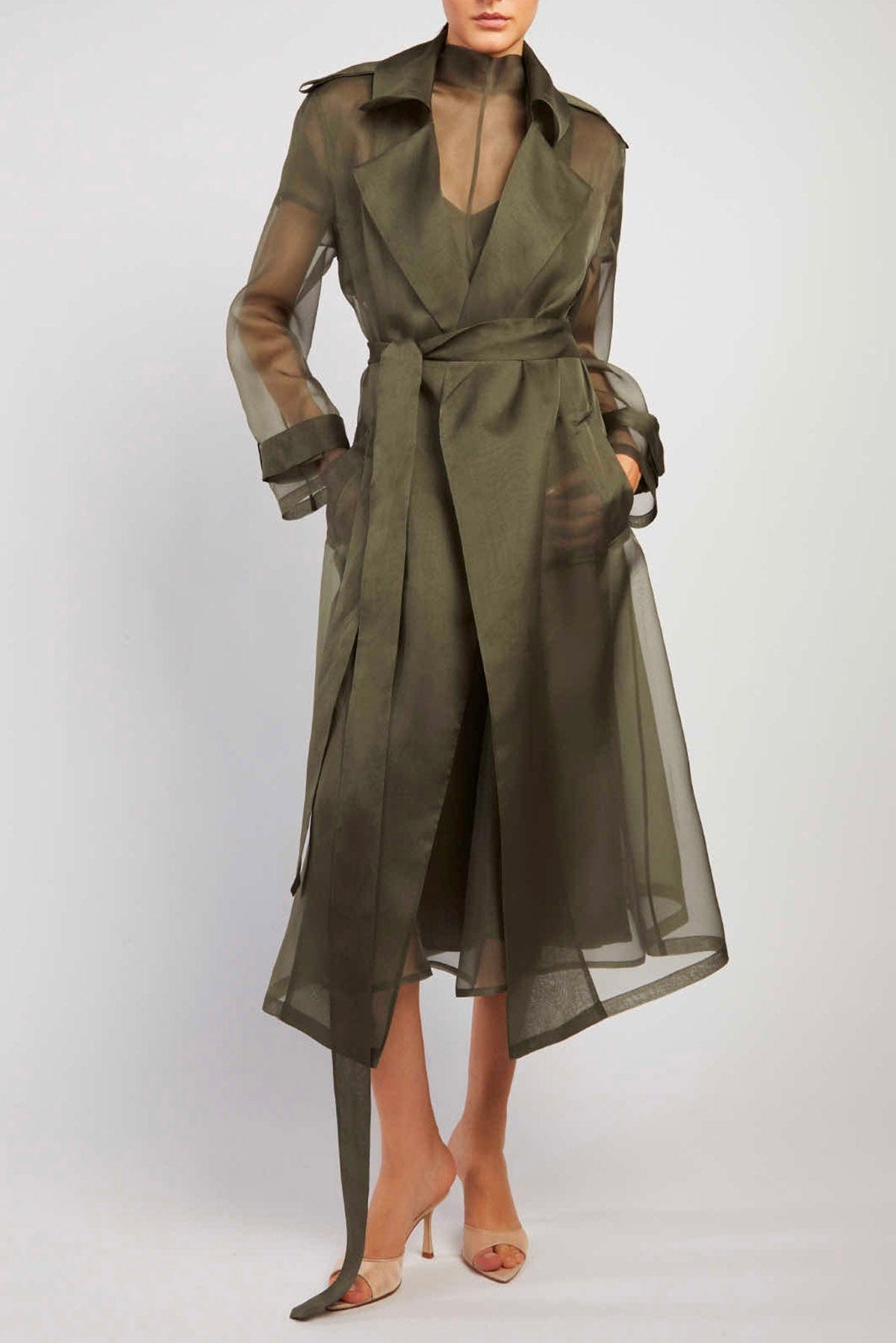 FEDERICA TOSI SOPRABITO Trench in organza di seta Federica Tosi