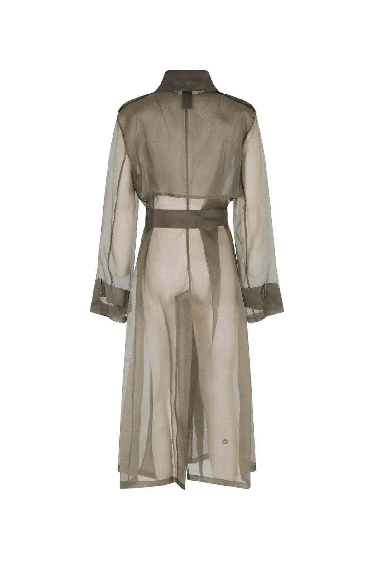 FEDERICA TOSI SOPRABITO VERDE MILITARE / 36 Trench in organza di seta Federica Tosi