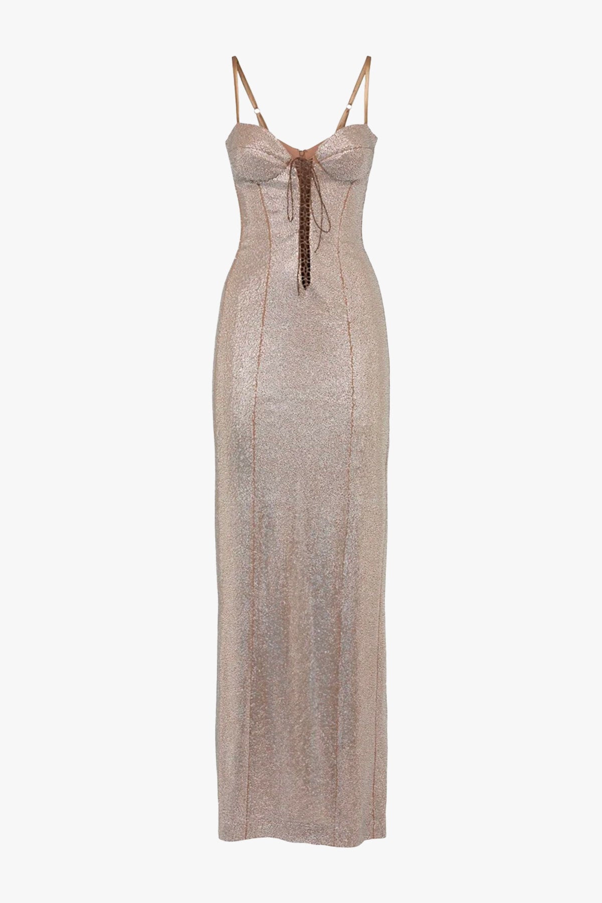 GIUSEPPE DI MORABITO ABITO  ARGENTO / 36 Abito lungo beige in strass donna Giuseppe di Morabito