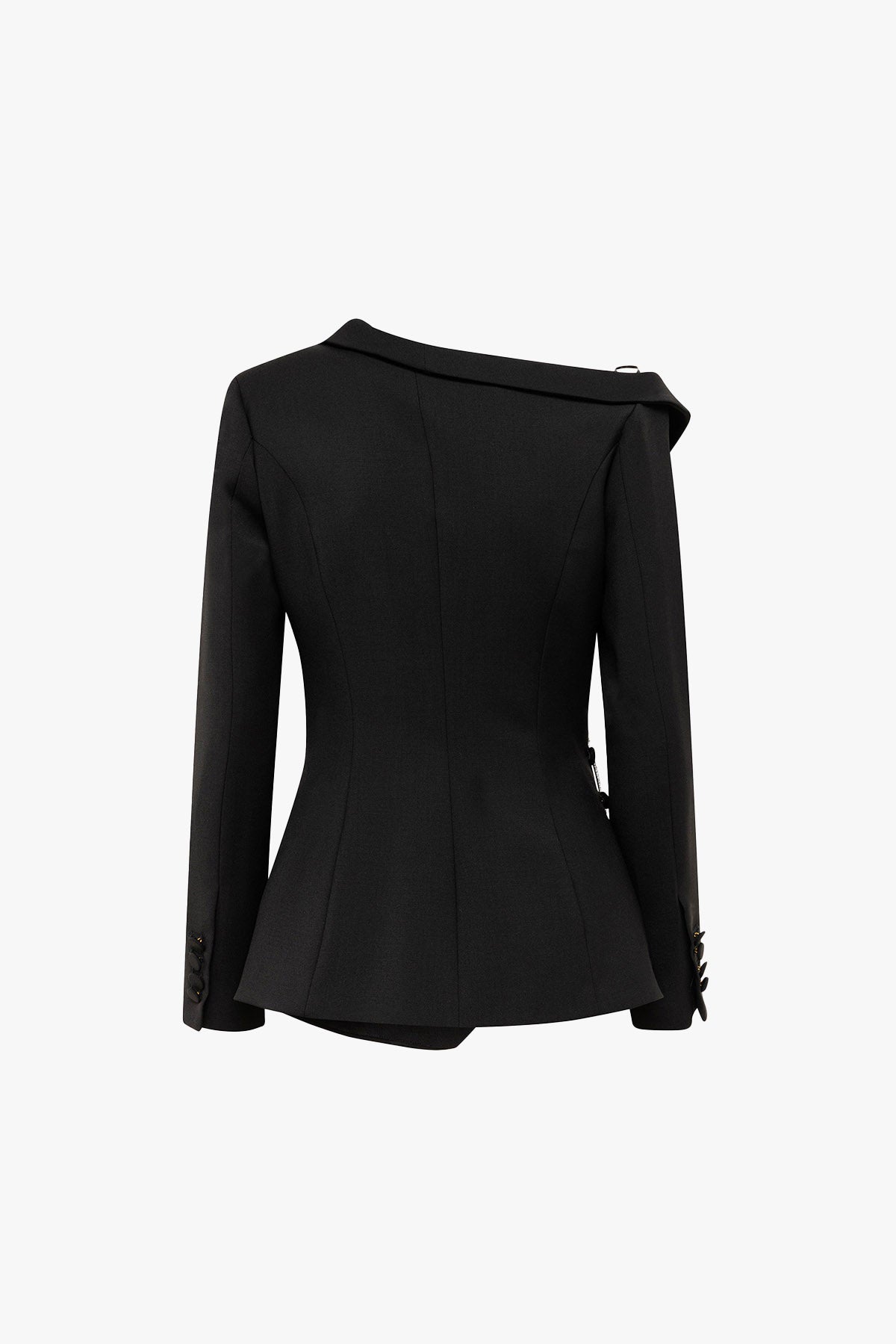 GIUSEPPE DI MORABITO GIACCA  Giacca nera asimmetrica donna Giuseppe di Morabito