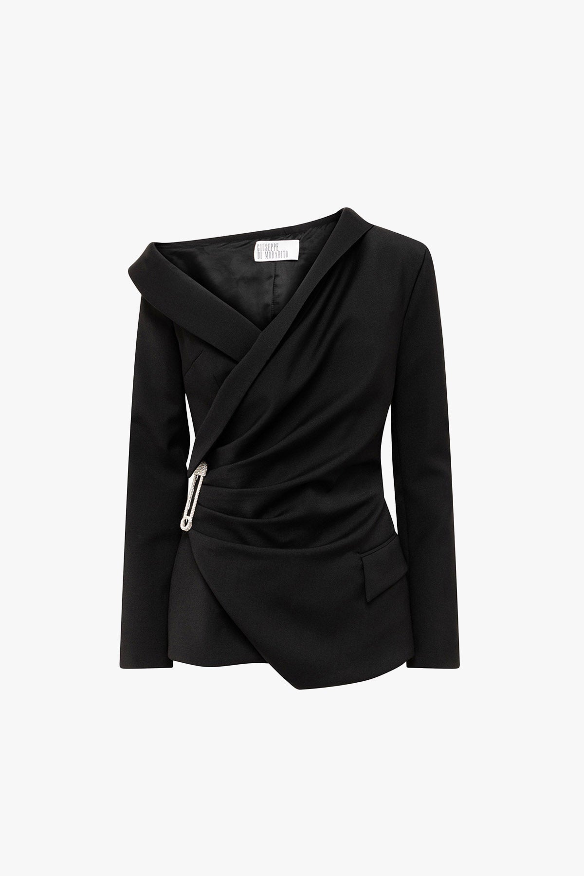 GIUSEPPE DI MORABITO GIACCA  Giacca nera asimmetrica donna Giuseppe di Morabito