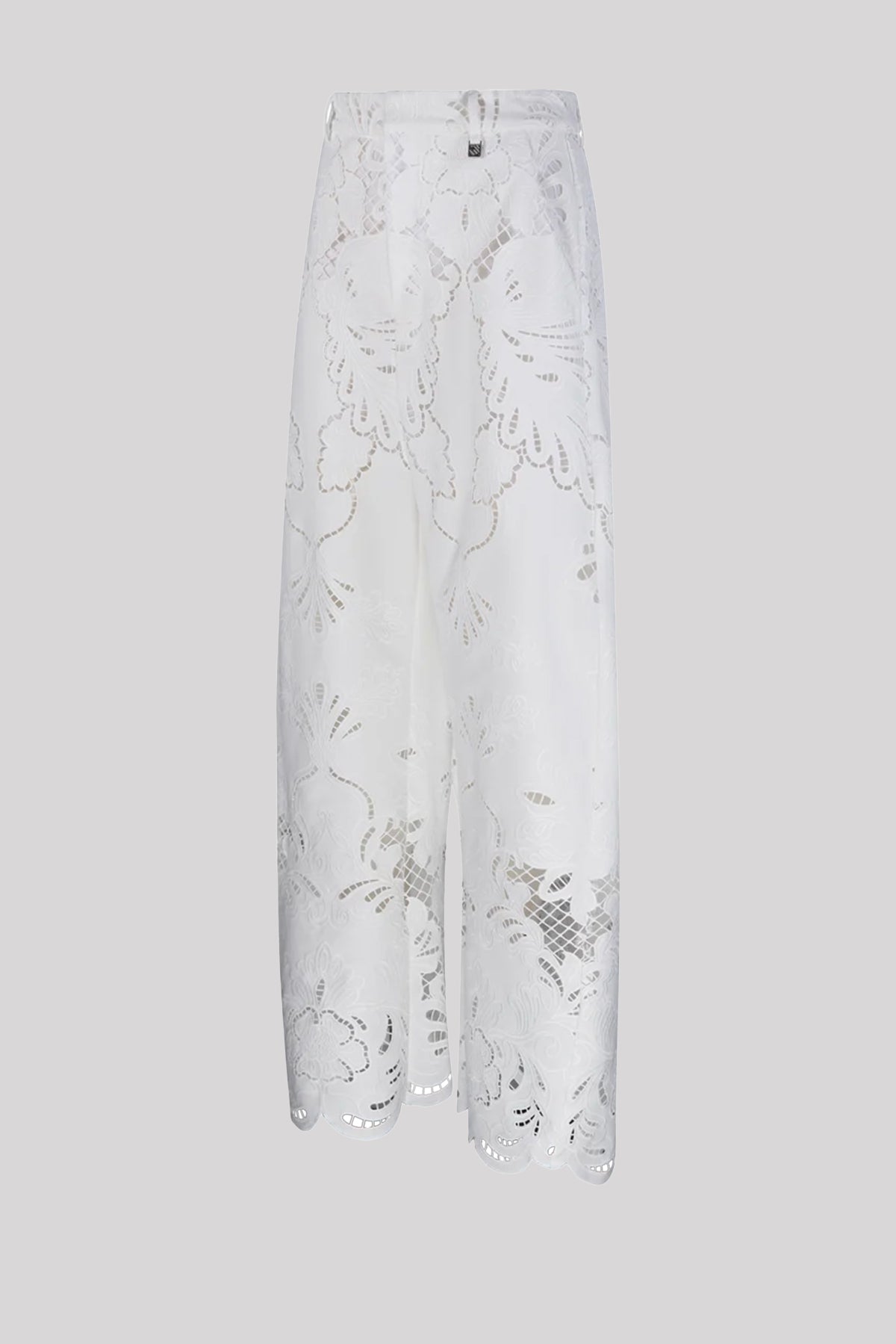 GIUSEPPE DI MORABITO PANTALONE LUNGO  OFF WHITE / 36 Pantaloni in pizzo sangalllo bianchi Giuseppe di Morabito