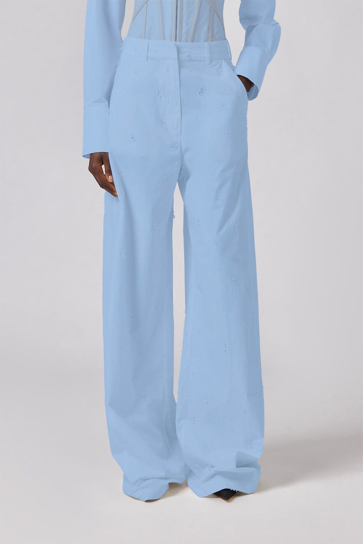 GIUSEPPE DI MORABITO PANTALONE LUNGO  Pantaloni azzurri donna fluidi Giuseppe di Morabito