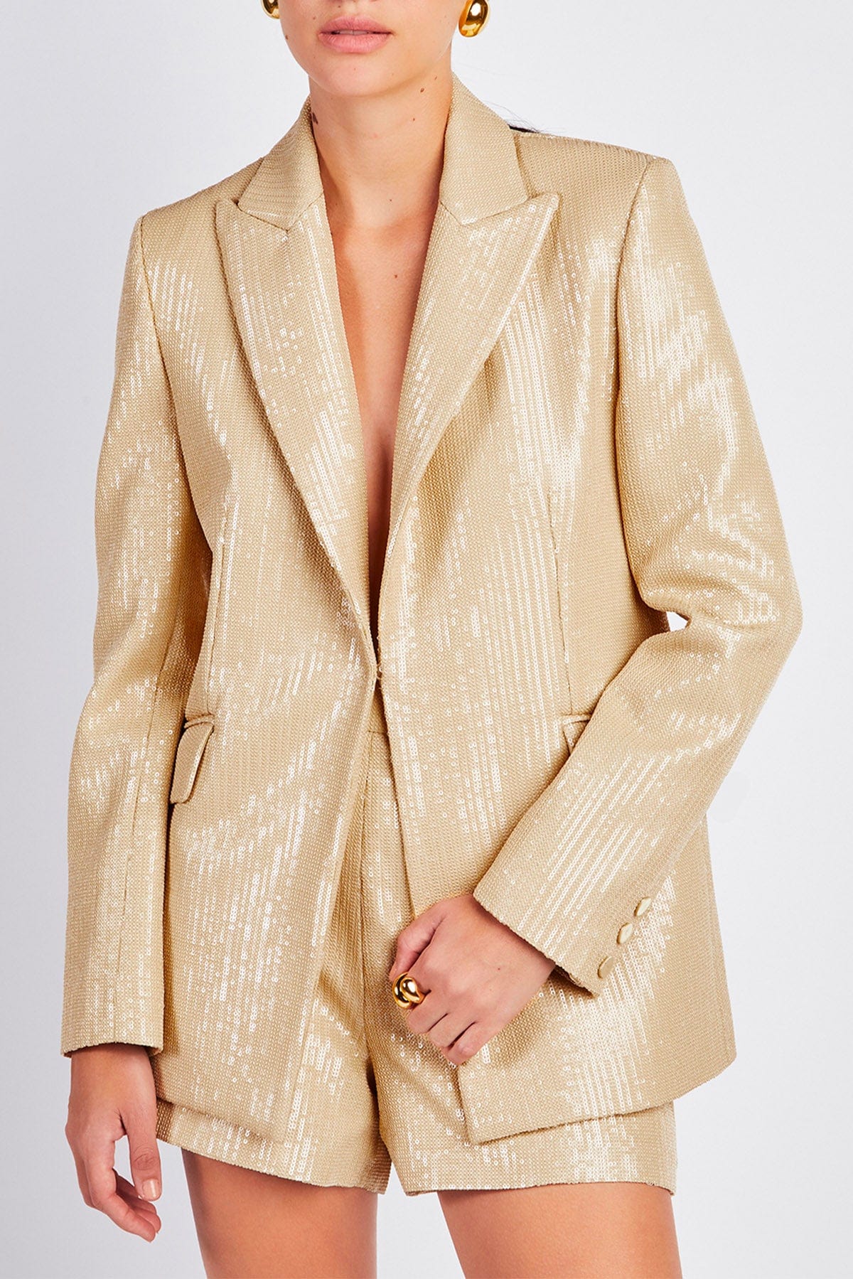 ジャケット FEDERICA TOSI SS25 BLAZER RAFIA PAILLETTES (40302 41302) Blazer Rafia Paillettes Federica Tosi FEDERICA TOSI