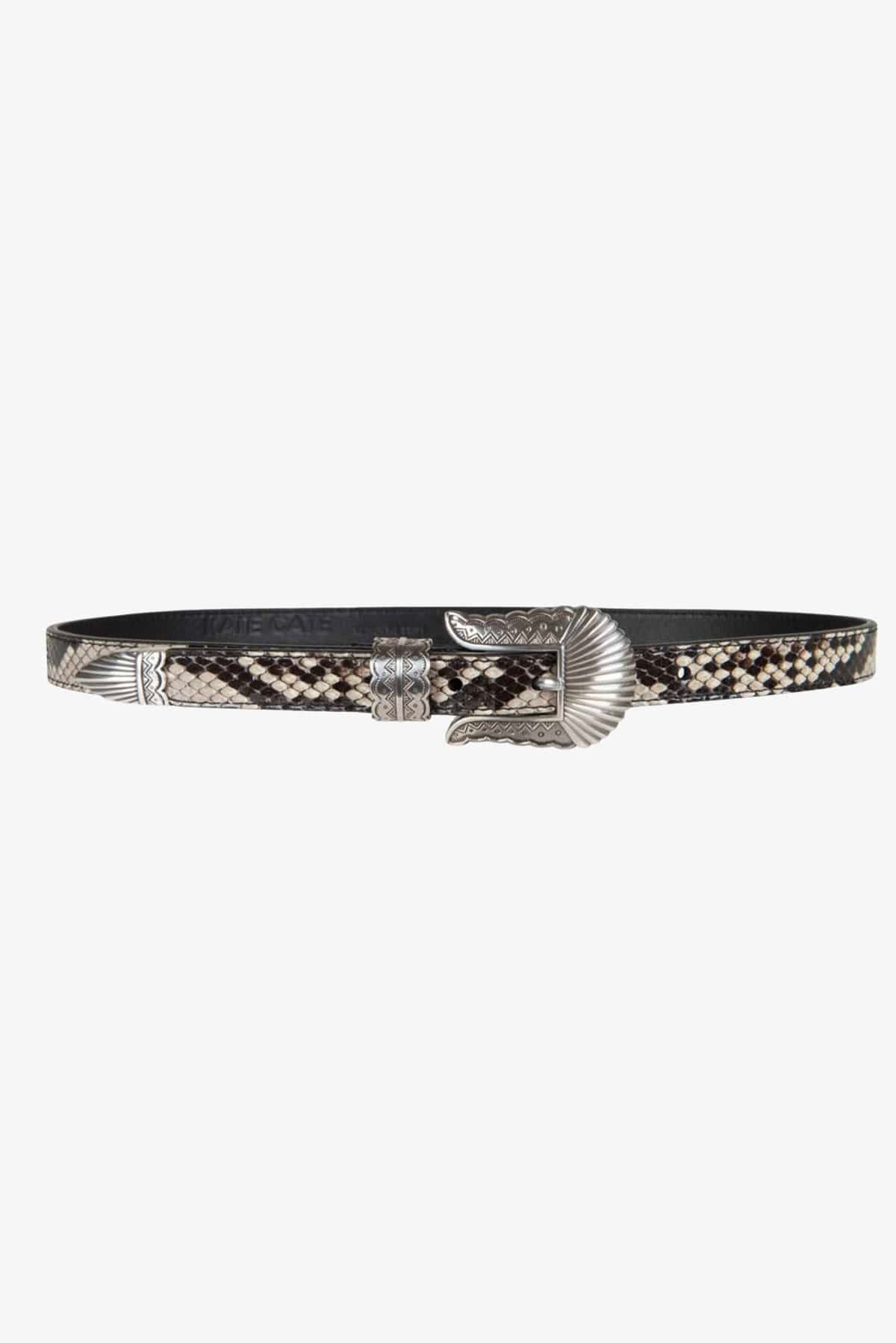 KATE-CATE CINTURA O BRETELLE  OFF WHITE PITONE / XS Thin kim python belt cintura donna Kate Cate Milano