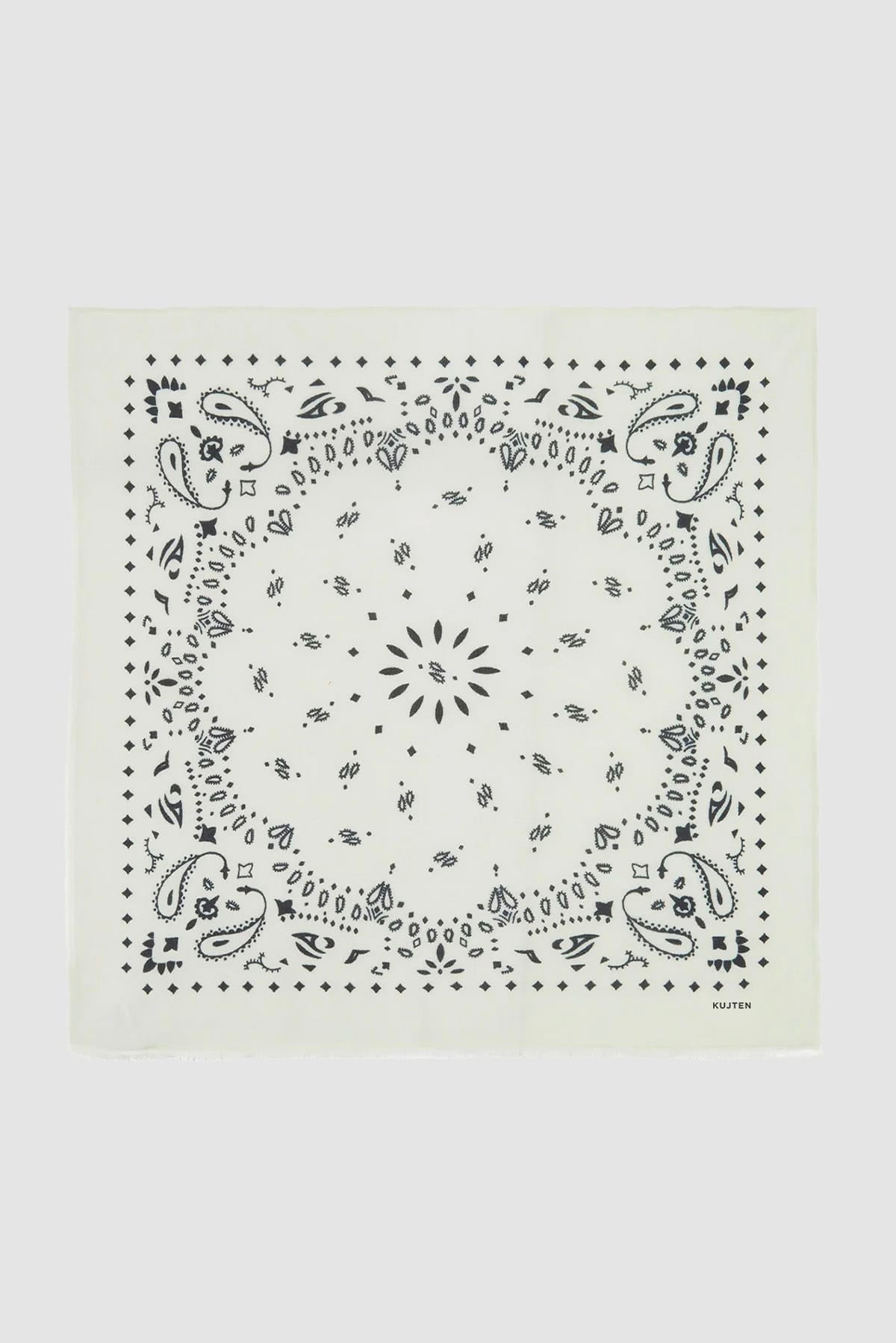 KUJTEN FOULARD-SCIARPA-NASTRO  BLANC / UNICA Foulard bandana in cashmere Kujten Hachiko
