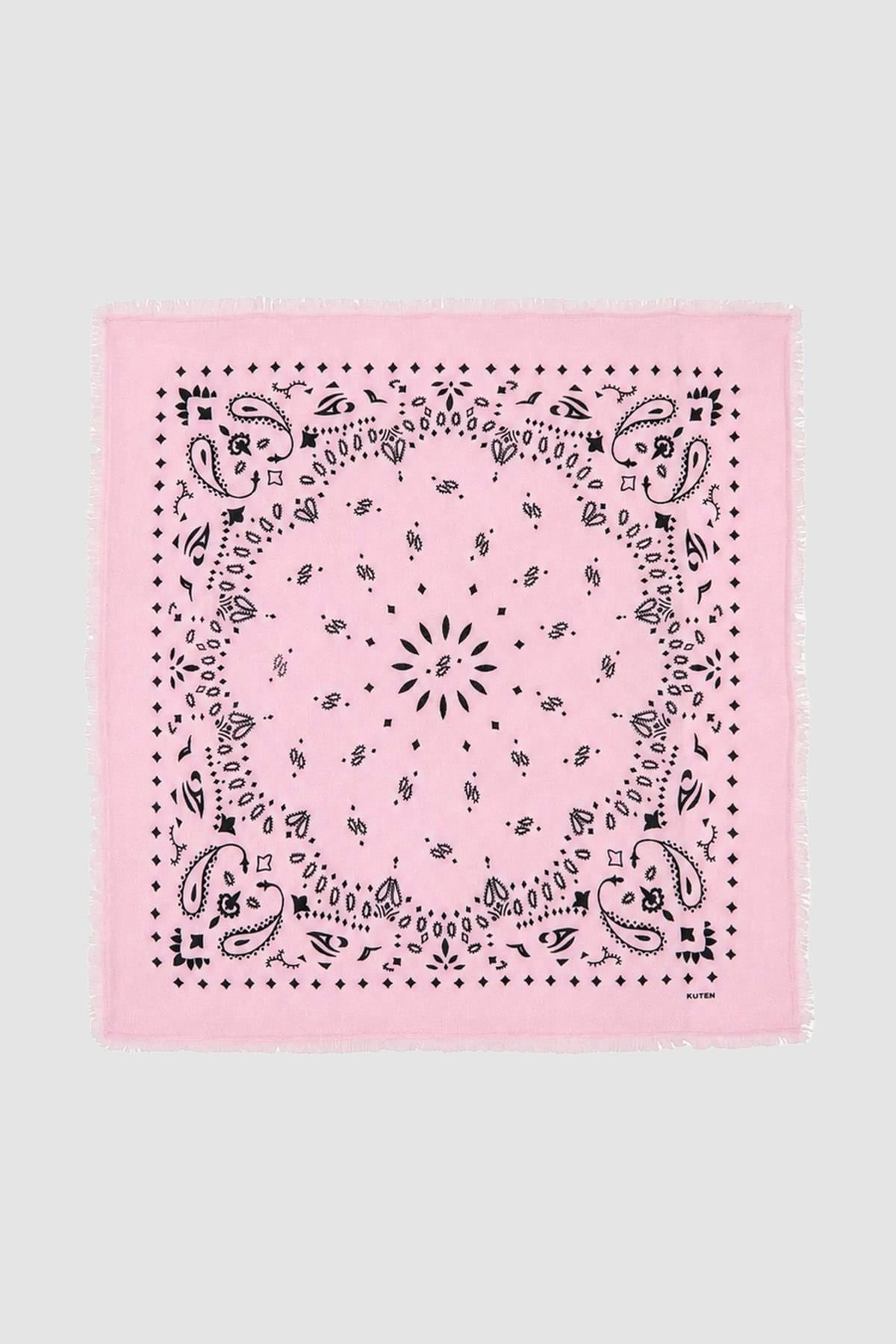 KUJTEN FOULARD-SCIARPA-NASTRO  BLUSH / UNICA Foulard bandana in cashmere Kujten Hachiko