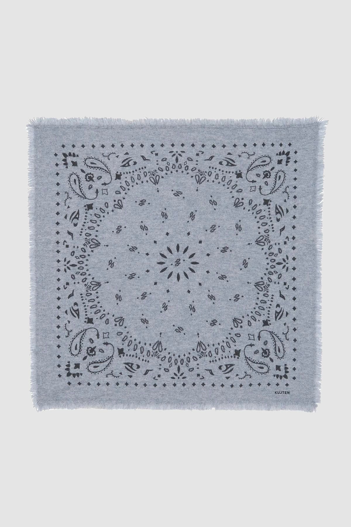 KUJTEN FOULARD-SCIARPA-NASTRO  GRIS CHINE / UNICA Foulard bandana in cashmere Kujten Hachiko