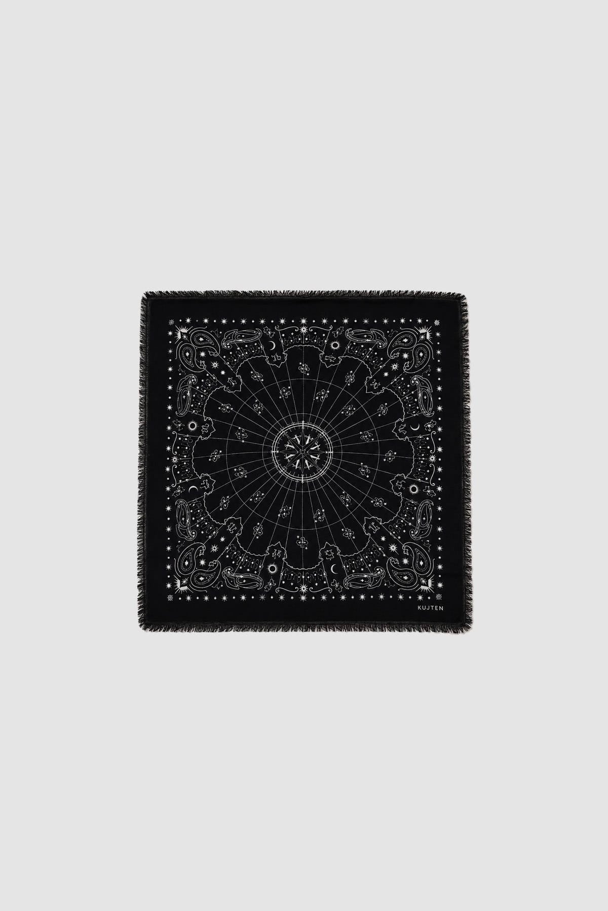 KUJTEN FOULARD-SCIARPA-NASTRO  NOIR / UNICA Foulard in cashmere donna Kujten Hachi Astro