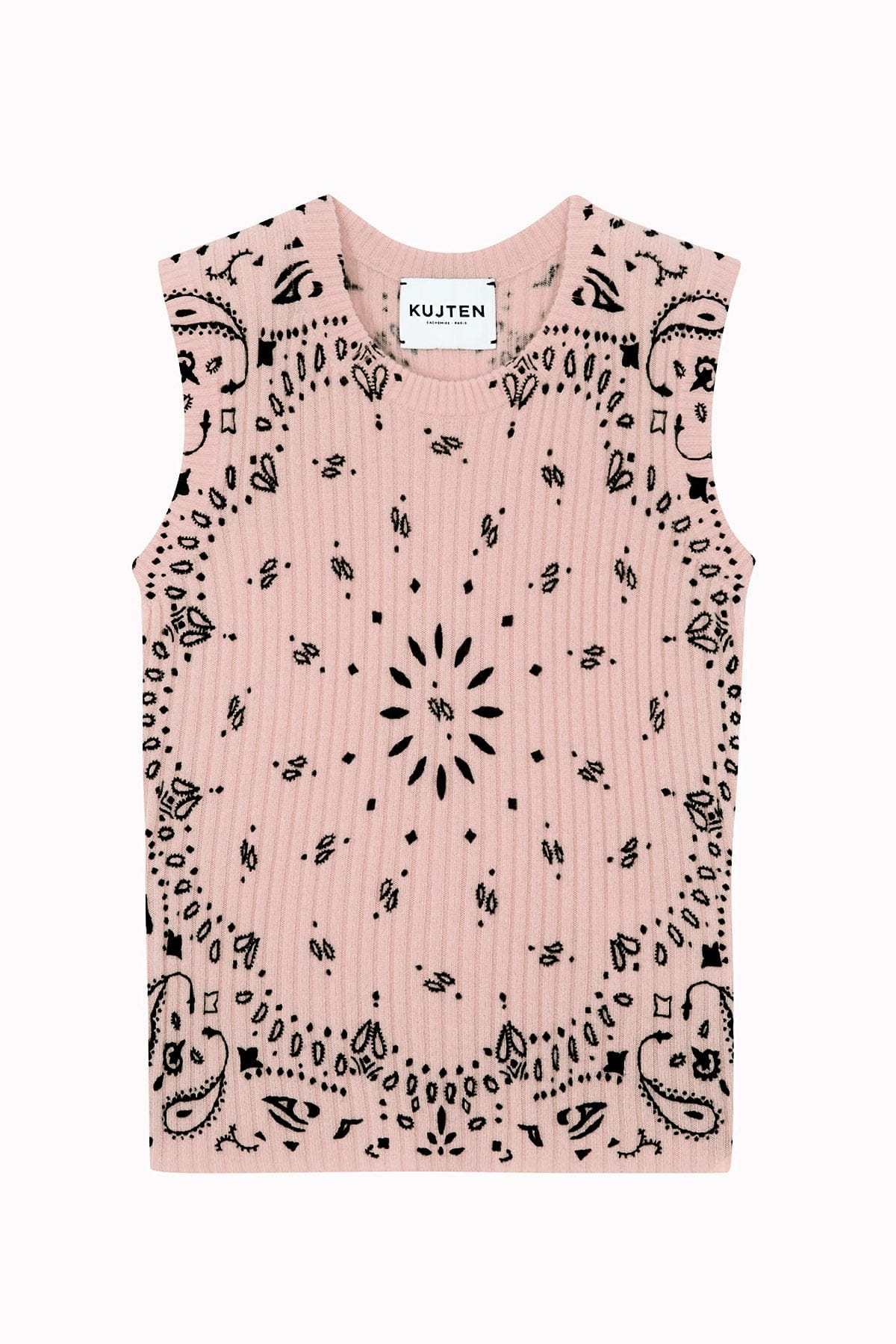 KUJTEN GILET IN MAGLIA  ROSA / T1 Gilet in cashmere donna Kujten Ribbi