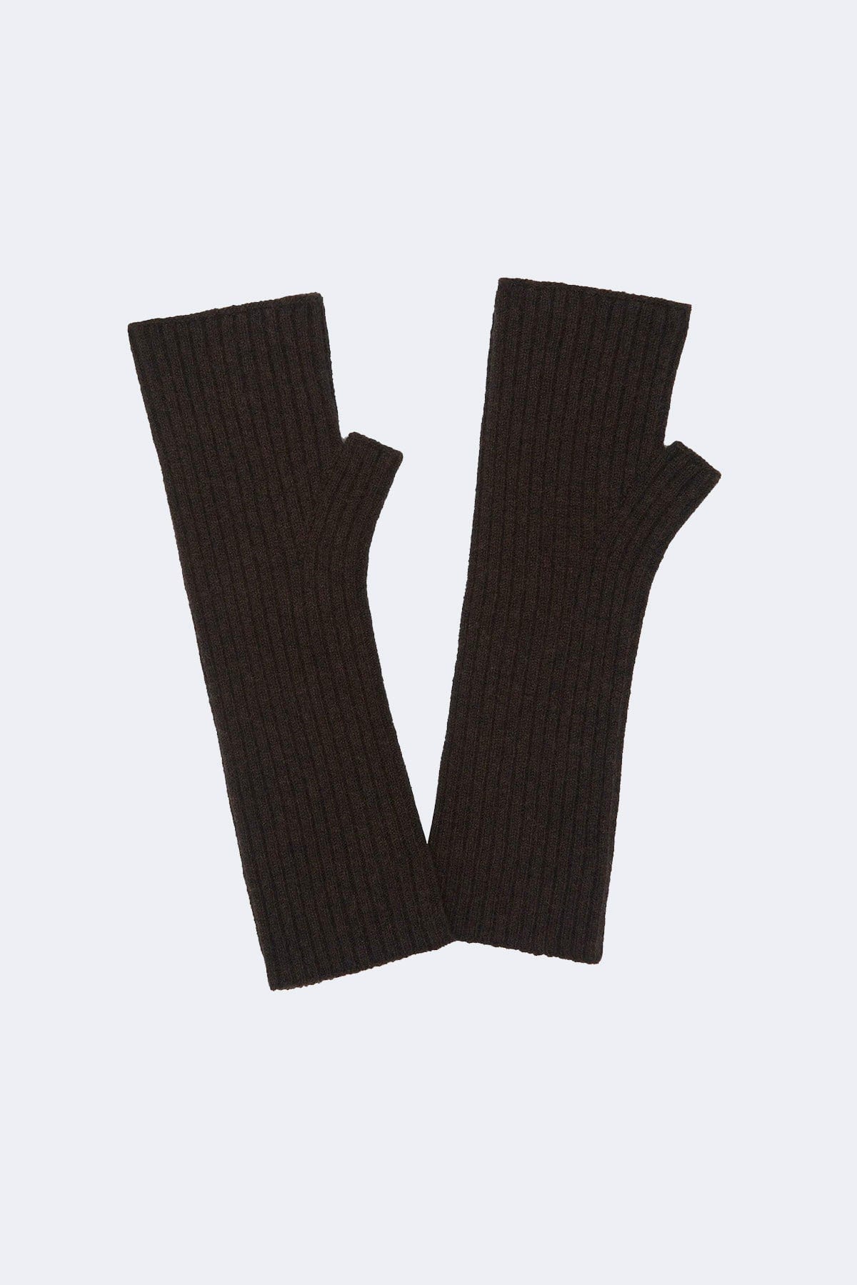 KUJTEN GUANTI MARRONE / UNICA Manicotti in cashmere Kujten Knokke