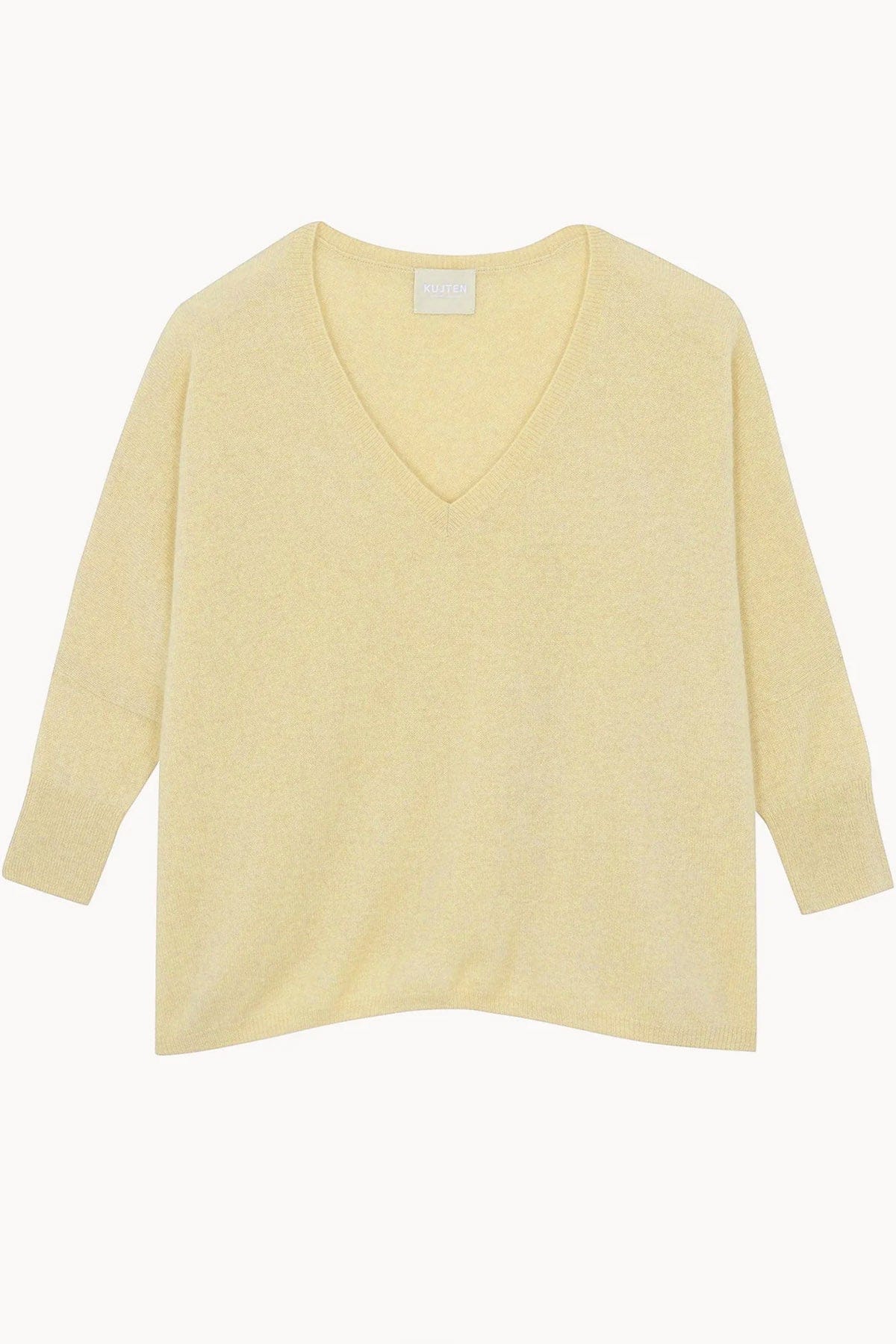 KUJTEN MAGLIA-CANOTTIERA-TOP  GIALLO CHIARO / UNICA Maglia in cashmere donna Kujten Minie