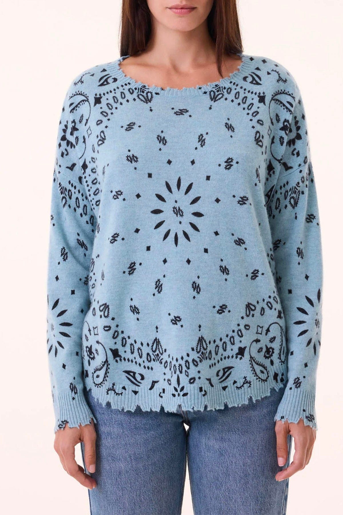 KUJTEN MAGLIA-CANOTTIERA-TOP  Maglia in cashmere donna Kujten Mela Bandana